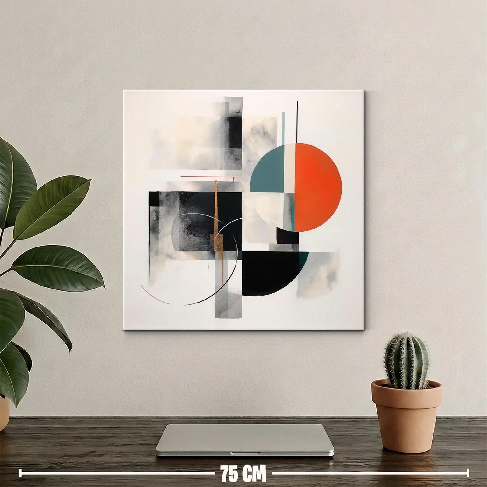 Composición geométrica con círculos y líneas abstractas — miniatura 2