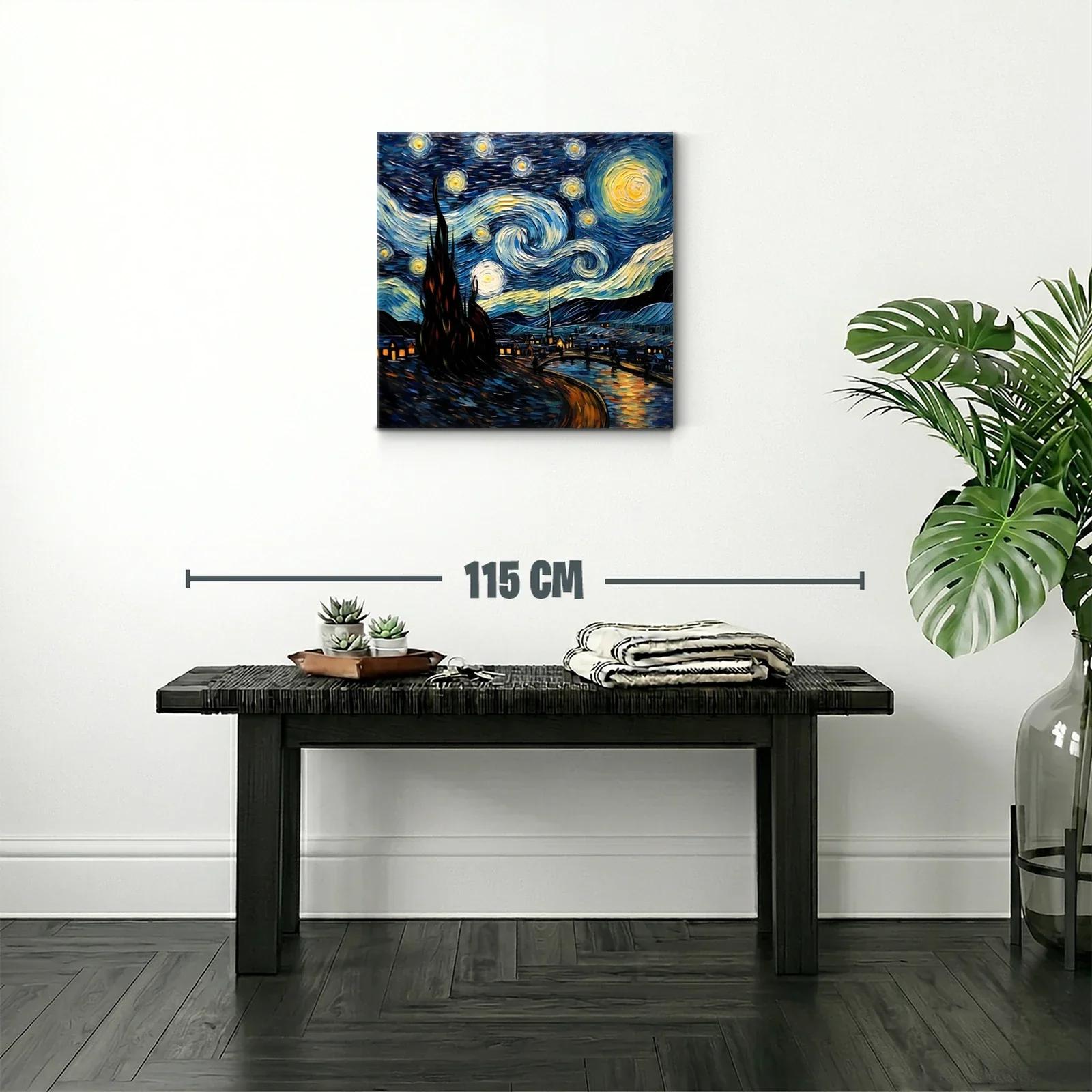 Cielo estrellado con vibrantes remolinos nocturnos — miniatura 2