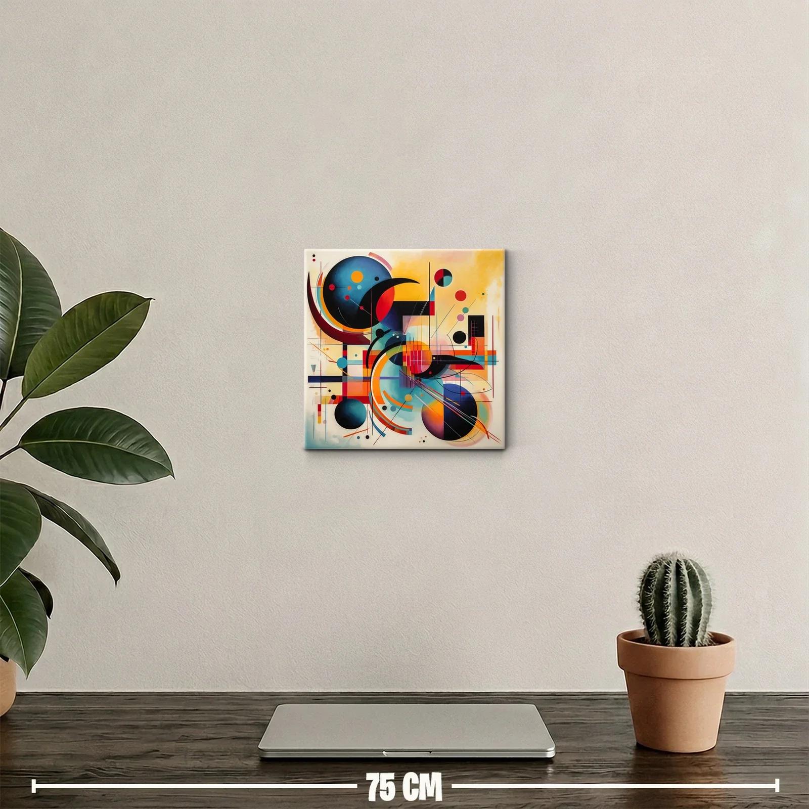 Composición Abstracta con Formas Geométricas y Colores Vibrantes — miniatura 2