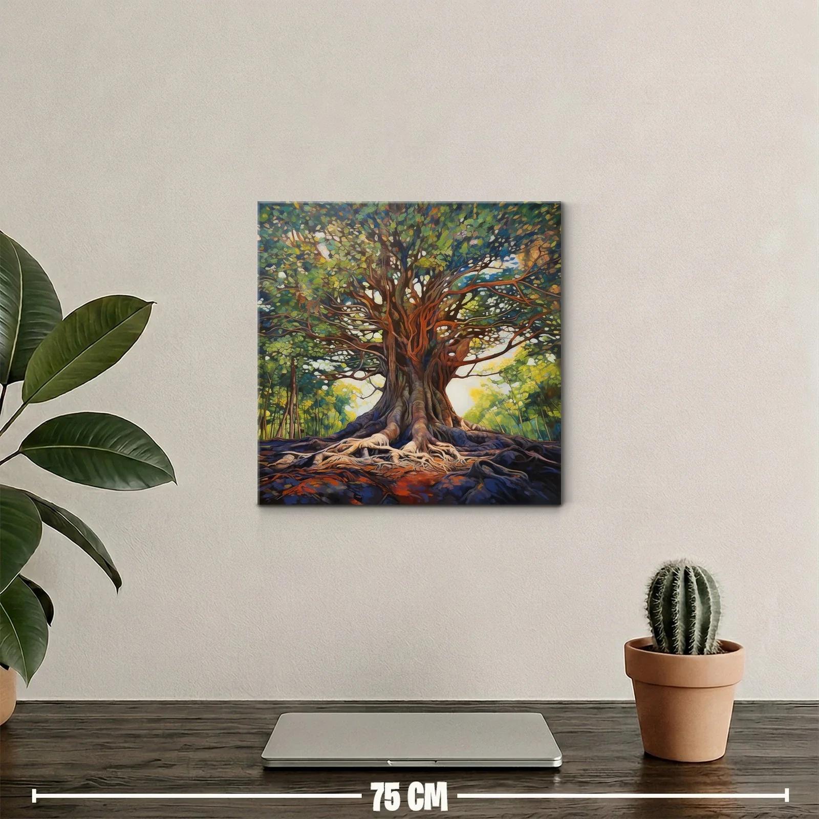 Árbol majestuoso con raíces expuestas y follaje vibrante — miniatura 2