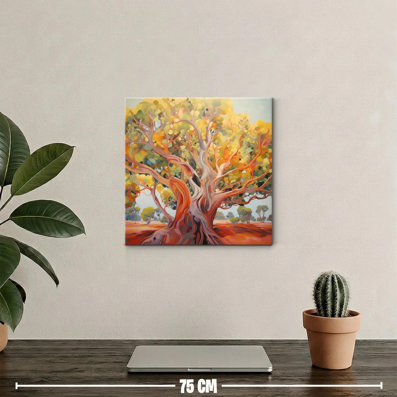Árbol imponente con vibrantes tonos cálidos y frescos — miniatura 2