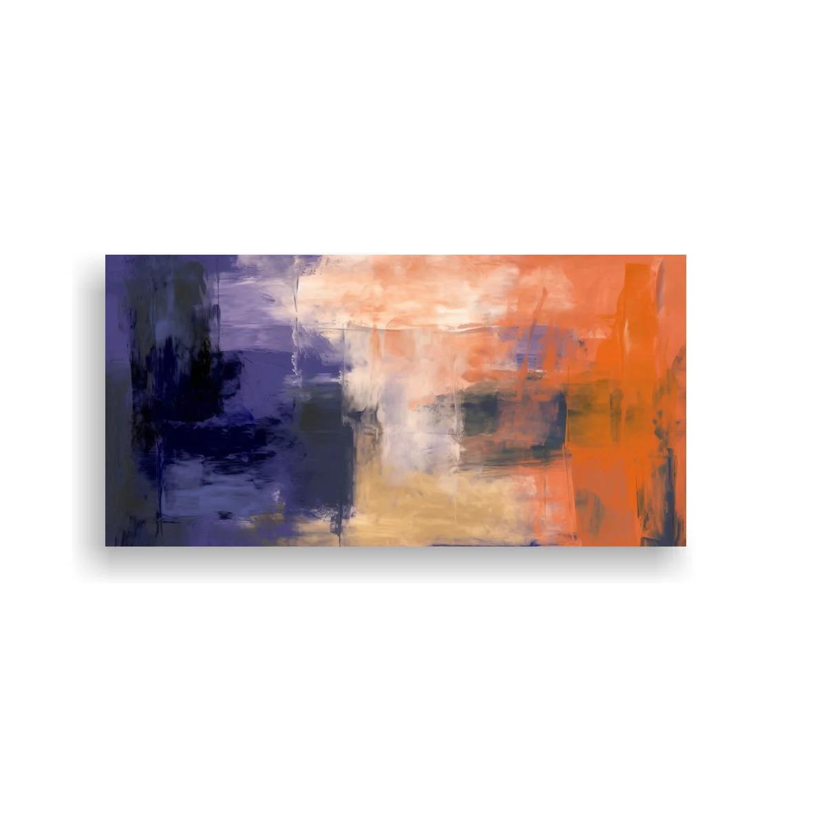 Cuadro abstracto de bloques de color con contraste cálido y frío — imagen principal