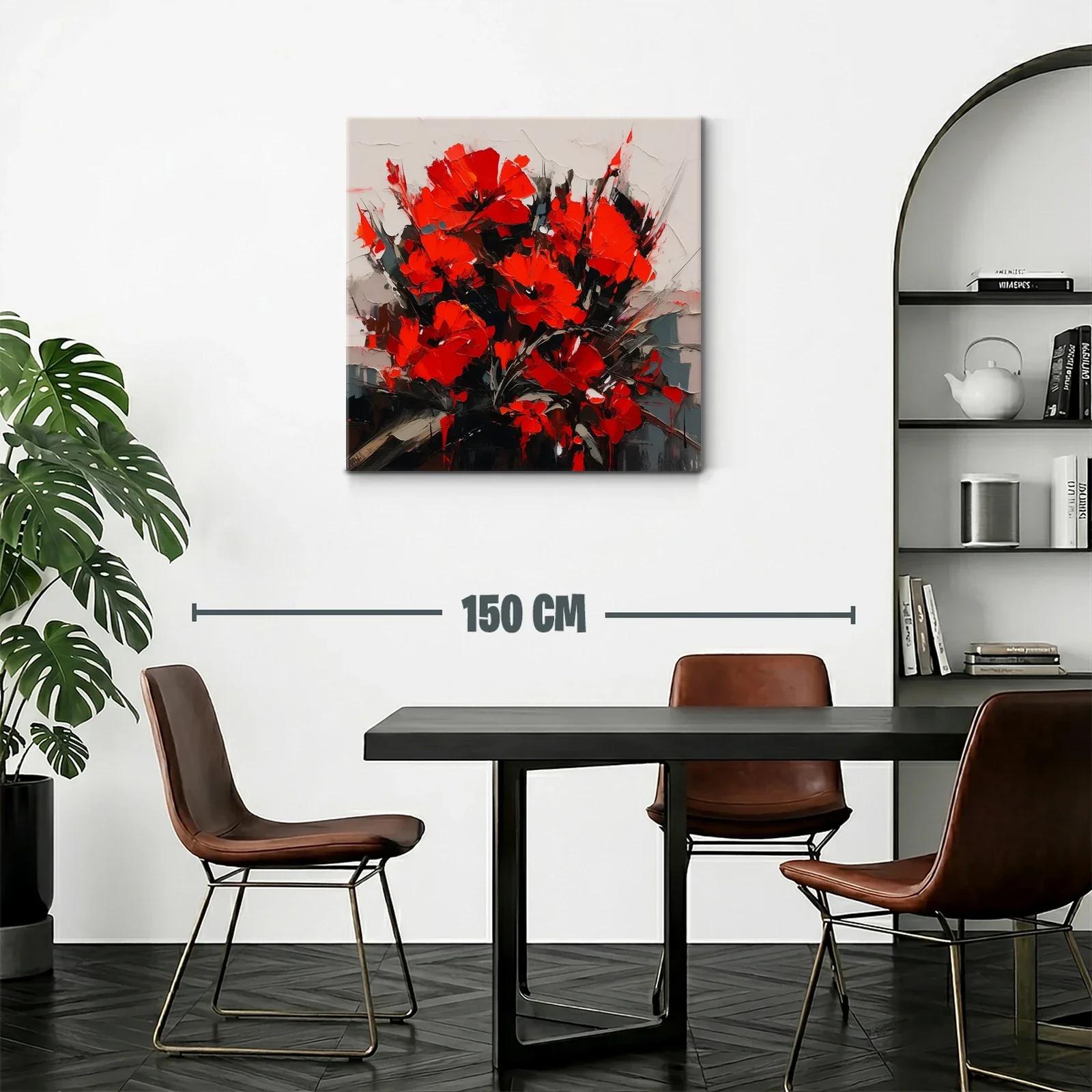 Composición vibrante de flores rojas con contraste oscuro — miniatura 2