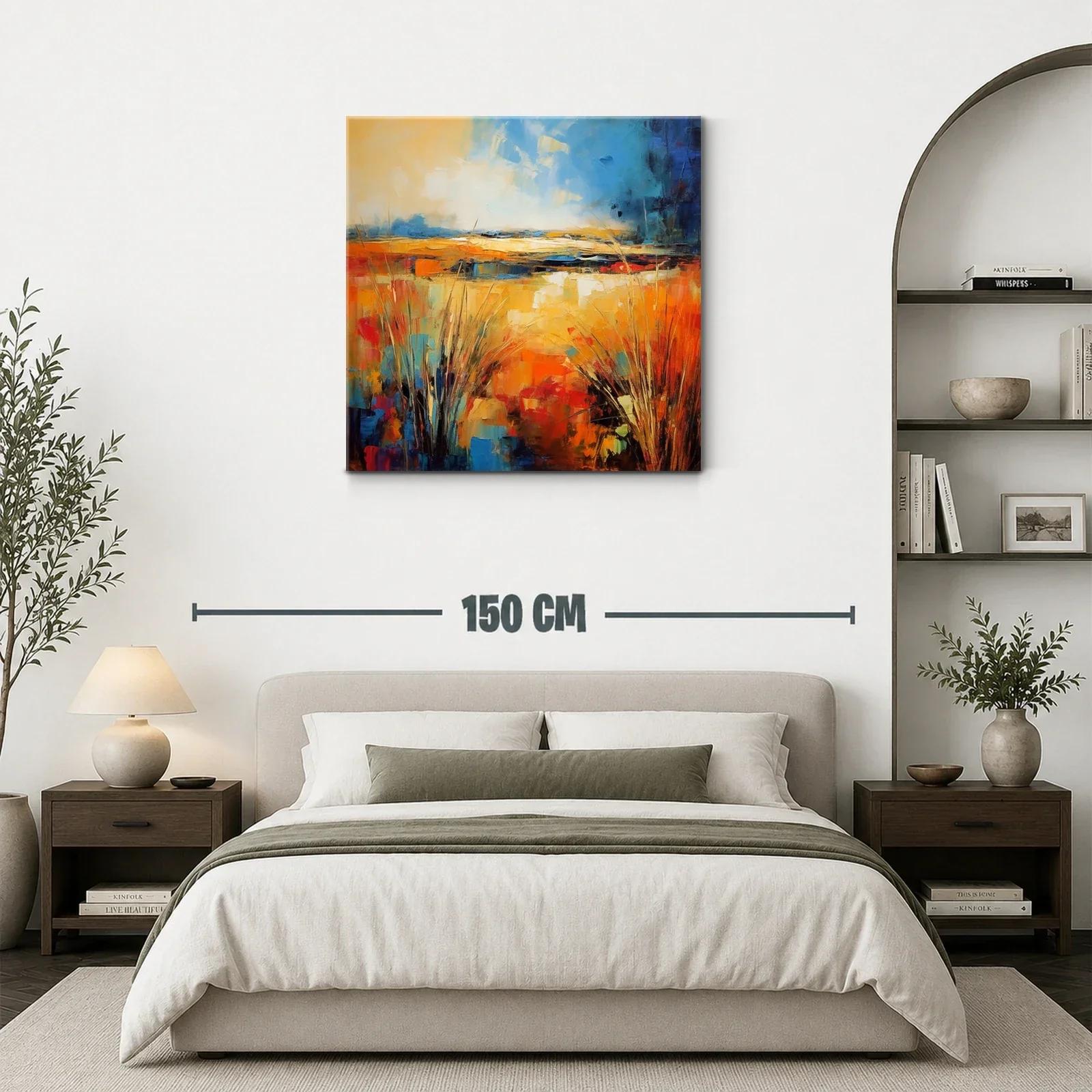 Paisaje abstracto con vibrantes tonos cálidos y fríos — miniatura 3