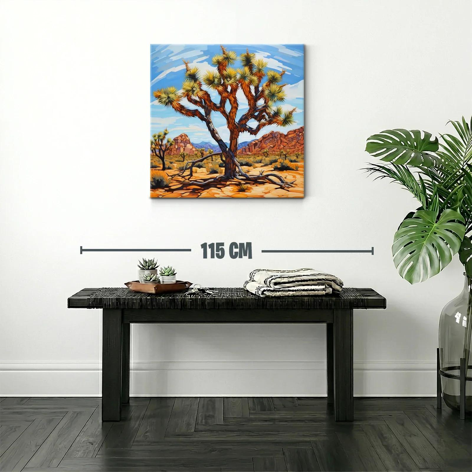 Árbol desértico con paisaje de rocas y cielo despejado — miniatura 2