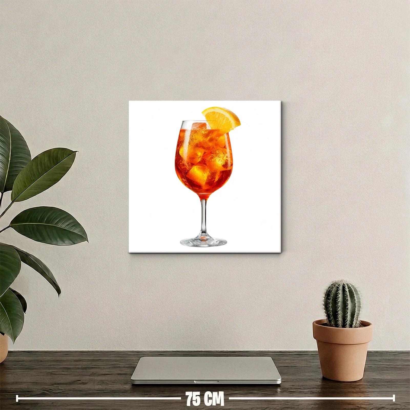 Cuadro moderno con copa de cóctel cítrico vibrante — miniatura 2