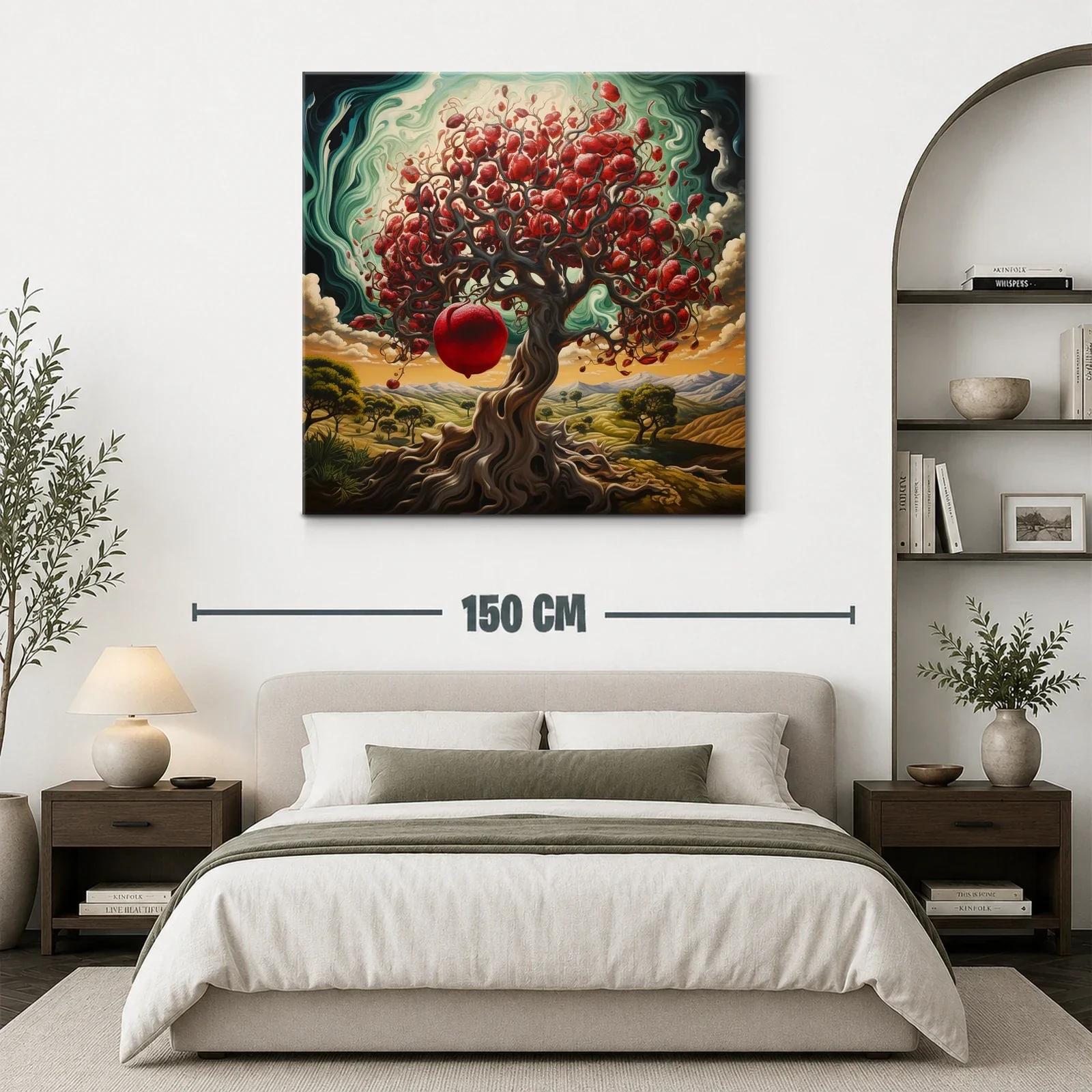 Árbol de granadas con paisaje onírico y cielos turbulentos — miniatura 3