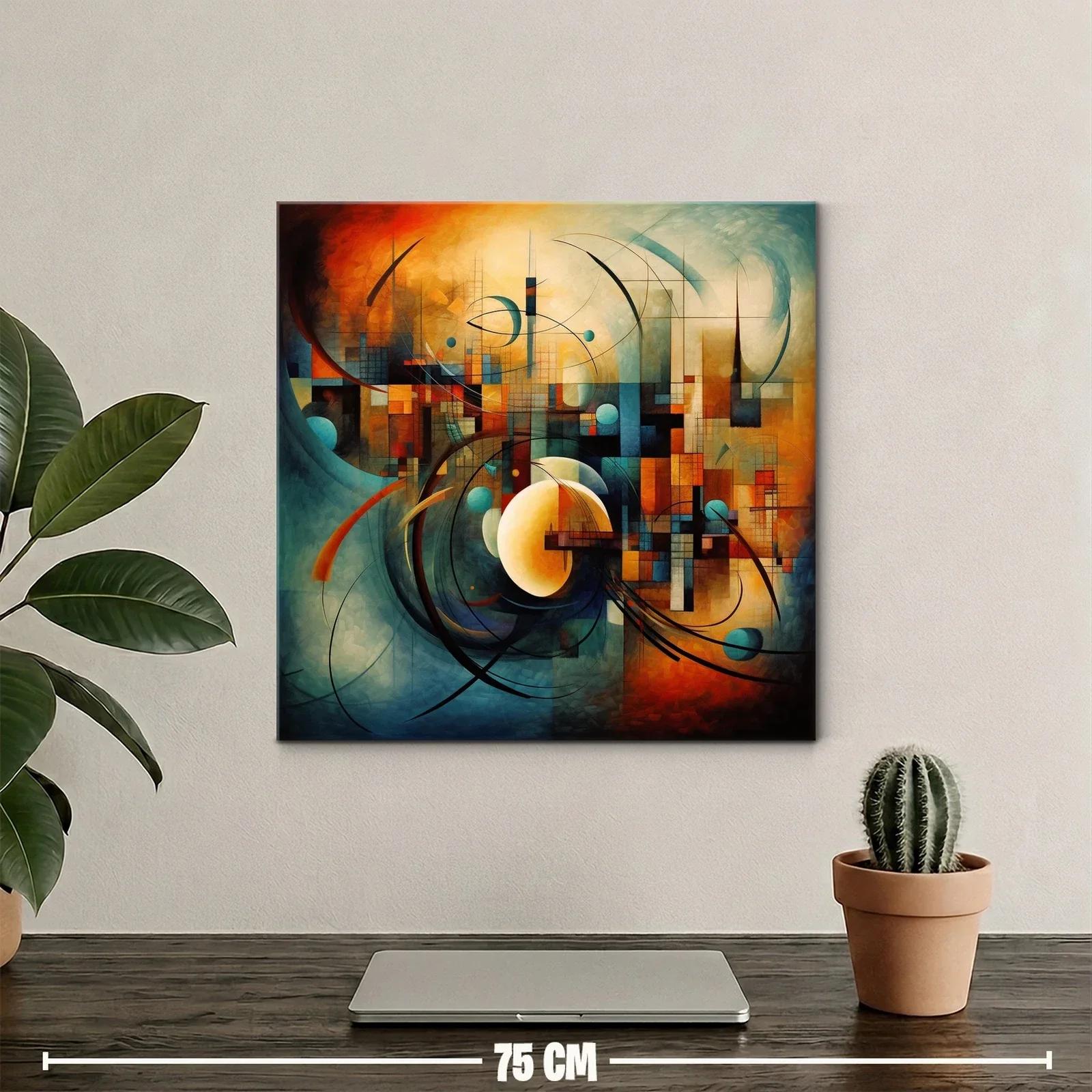 Composición abstracta con tonos cálidos y figuras orgánicas — miniatura 2