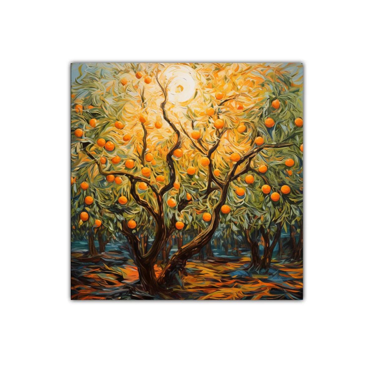 Árbol de naranjas iluminado por sol radiante — miniatura 1