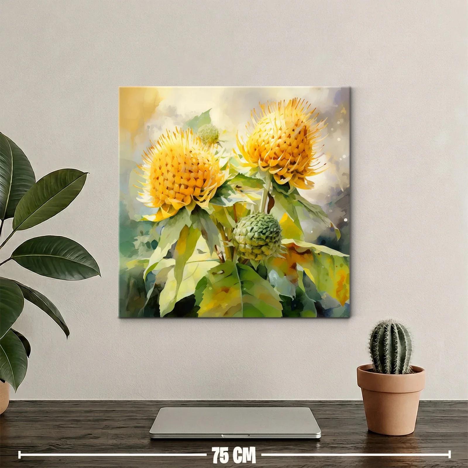 Flores amarillas en contraste con hojas verdes vibrantes — miniatura 2