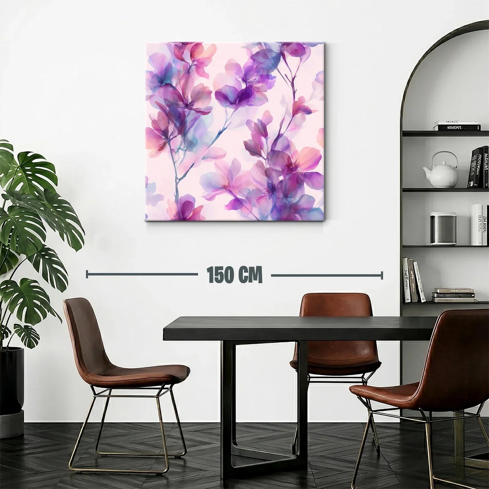 Cuadro floral en tonos violetas y rosas delicados — miniatura 2