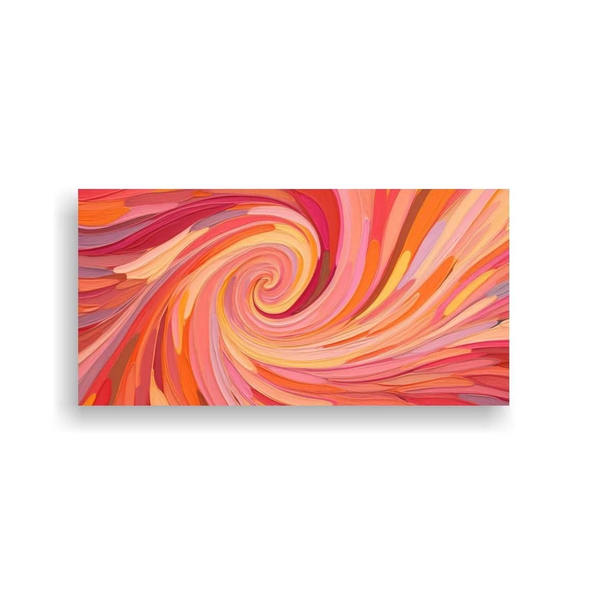 Cuadro remolino abstracto de bandas cálidas en espiral — imagen principal