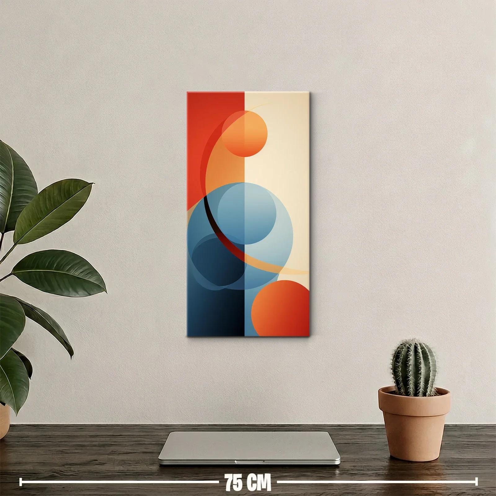 Cuadro composición geométrica con círculos superpuestos y arco amplio — miniatura 2