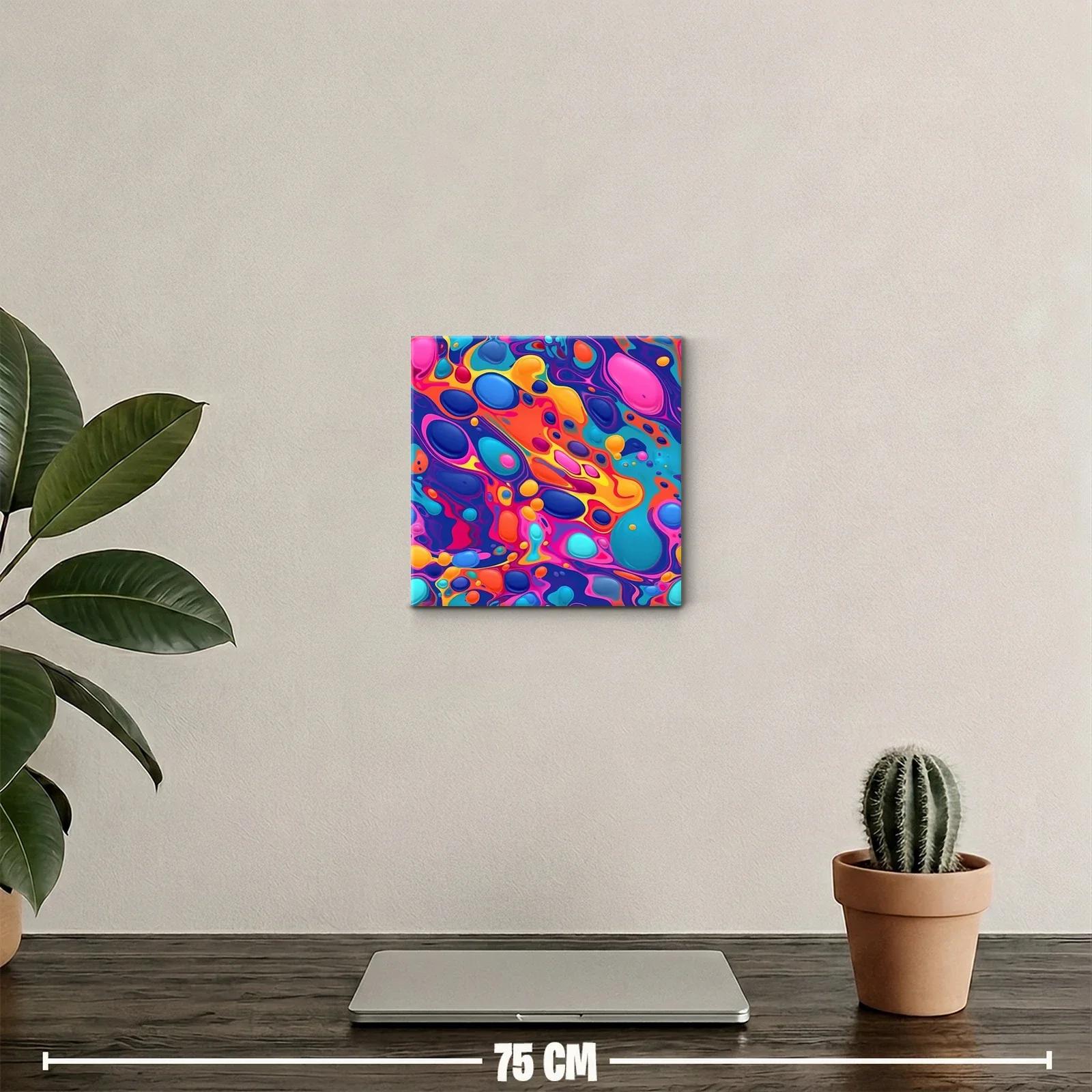 Cuadro decorativo con diseño abstracto vibrante y colorido — miniatura 2