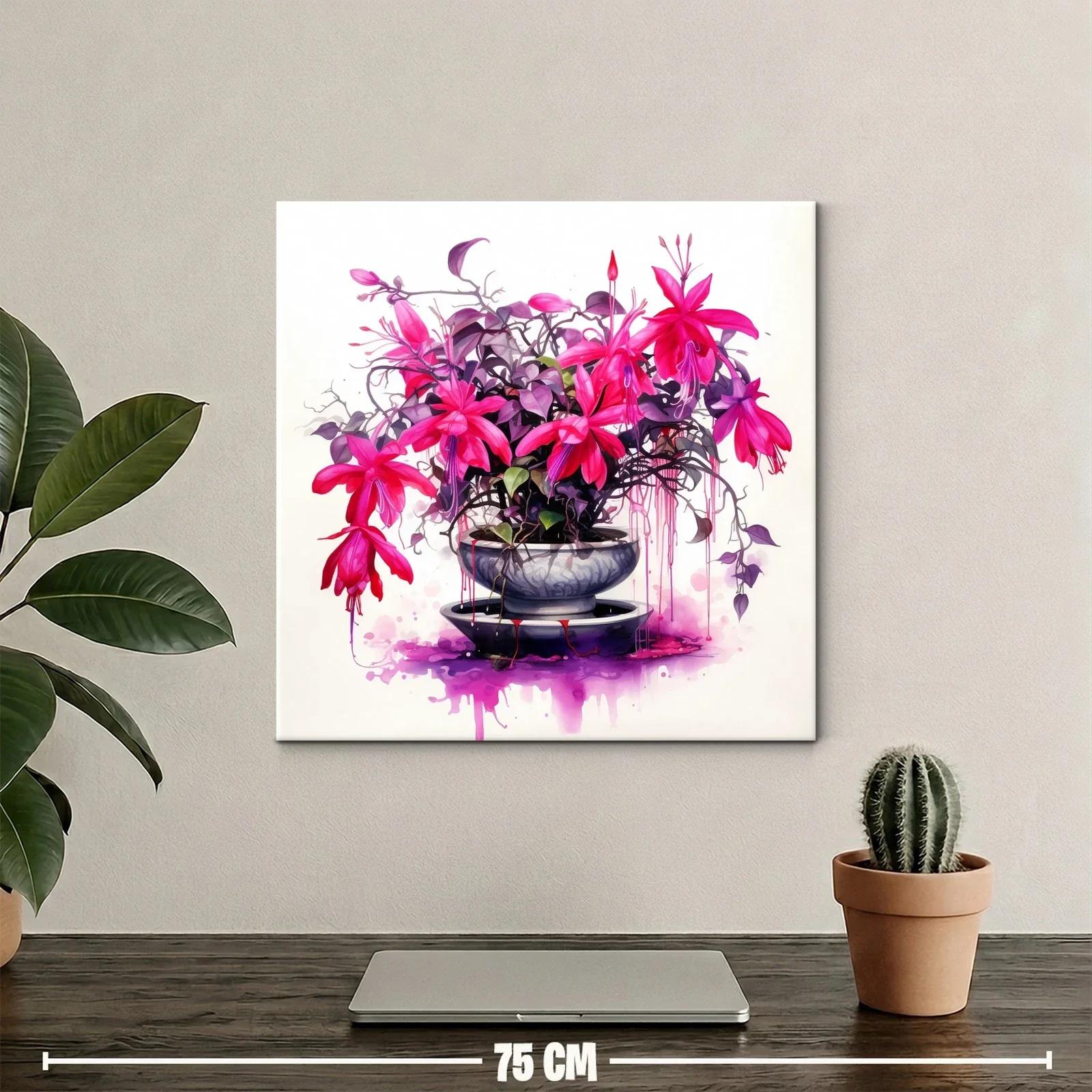 Exuberancia floral en tonos fucsia y violeta elegante — miniatura 2