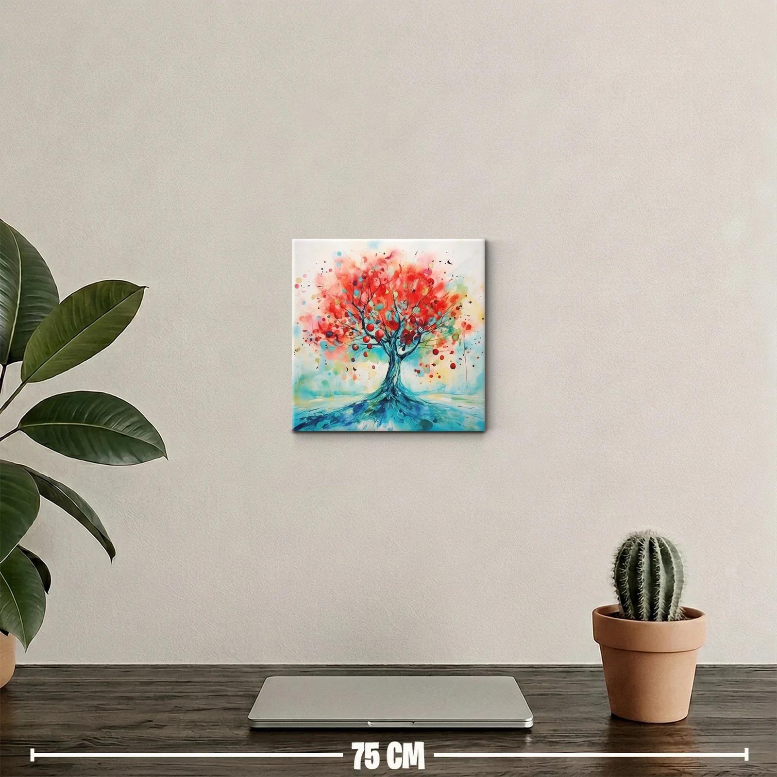 Árbol vibrante en tonos cálidos y fríos — miniatura 2