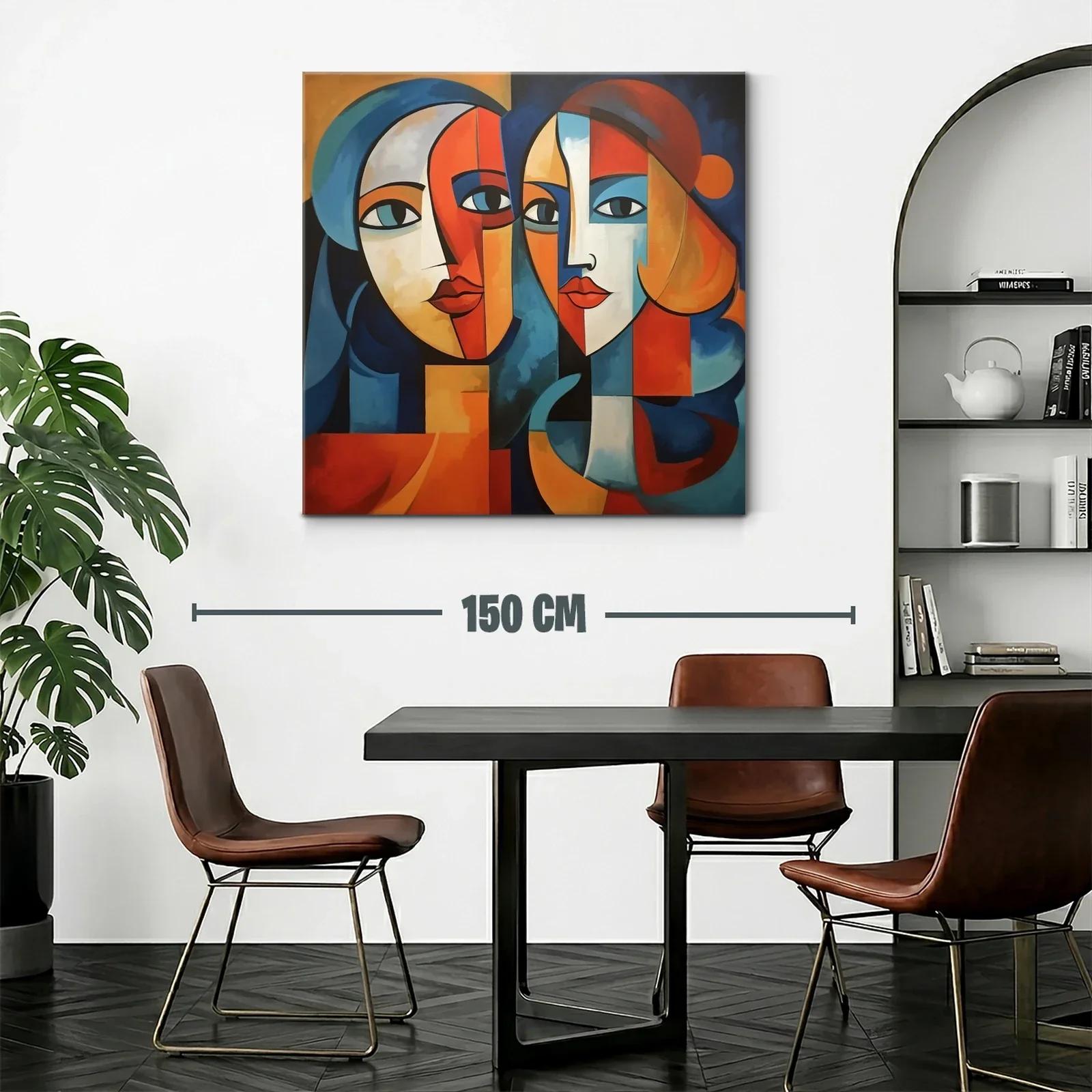 Retratos abstractos con vibrantes tonos cálidos y fríos — miniatura 2