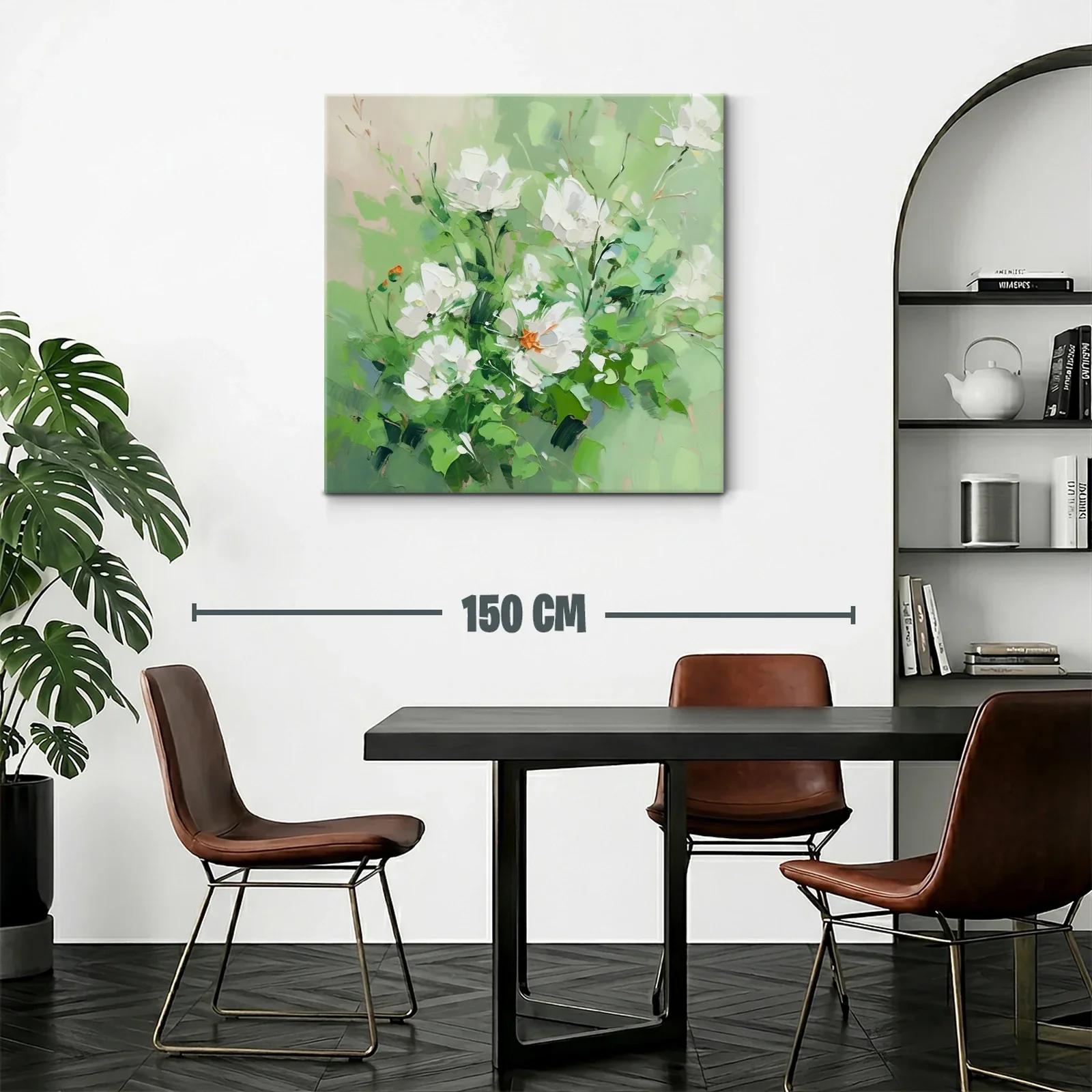 Elegancia natural con flores blancas y tonos verdes — miniatura 2