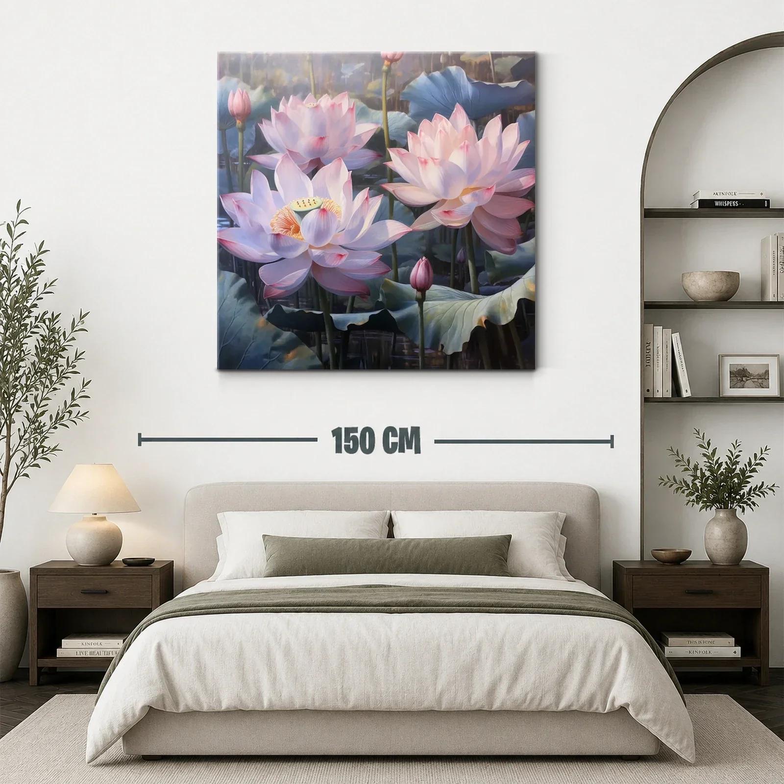 Elegancia natural de flores de loto en tonos suaves — miniatura 3