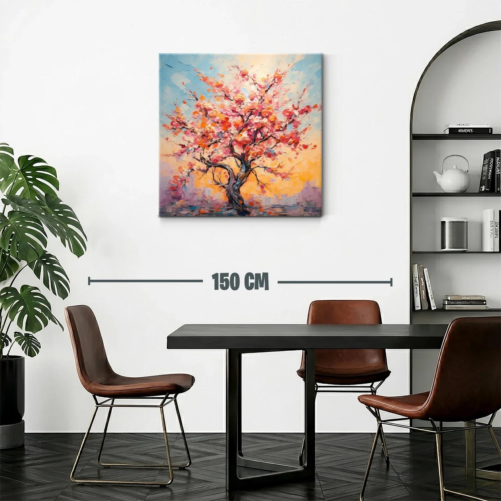 Árbol en flor con vibrantes tonos rosas y naranjas — miniatura 2