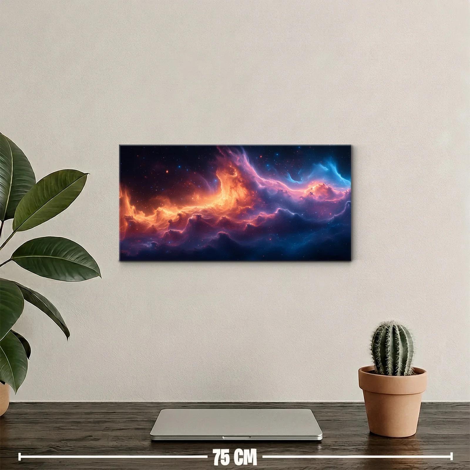 Cuadro nebulosa con franja luminosa ondulante — miniatura 2