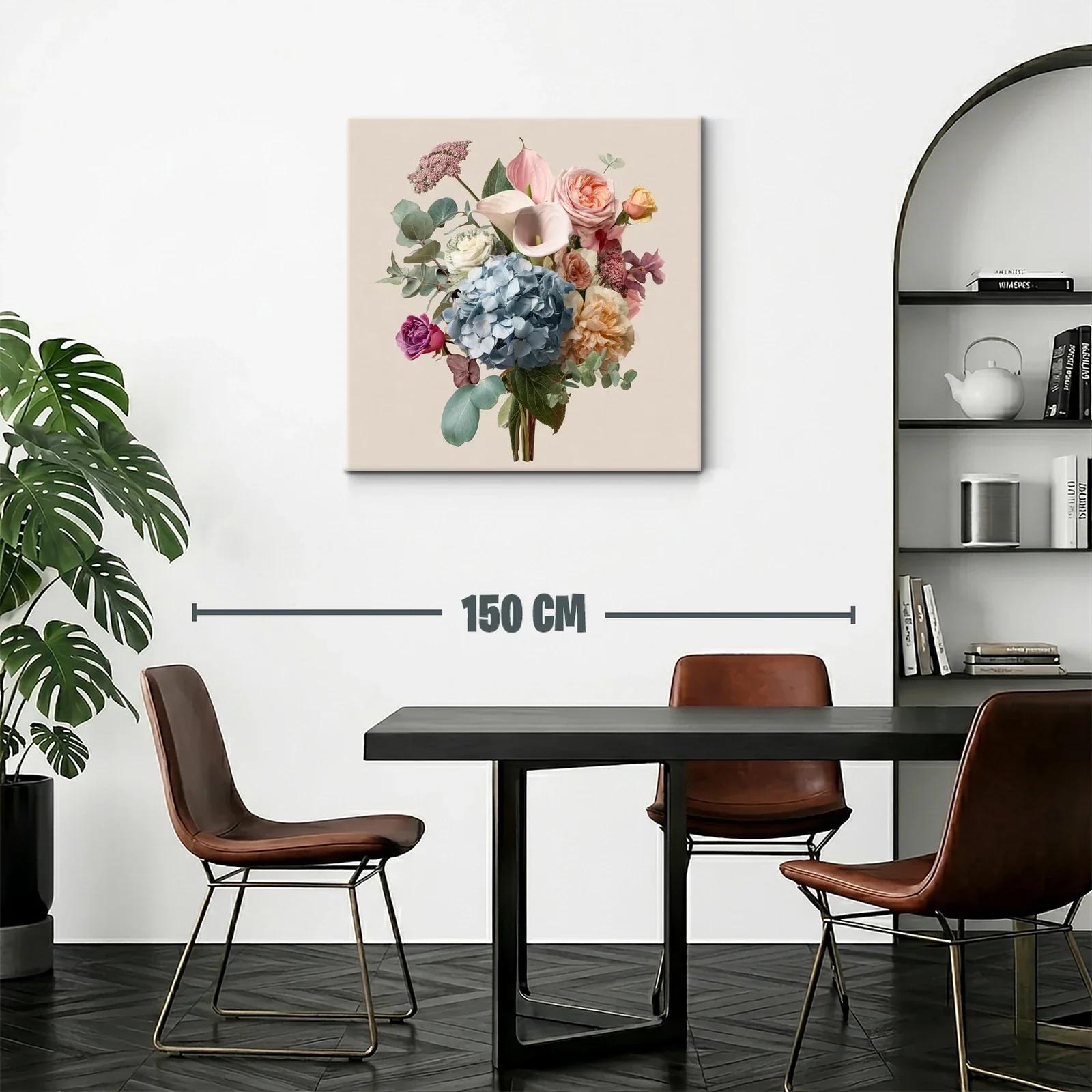 Ramo elegante con flores delicadas y tonos pastel suaves — miniatura 2