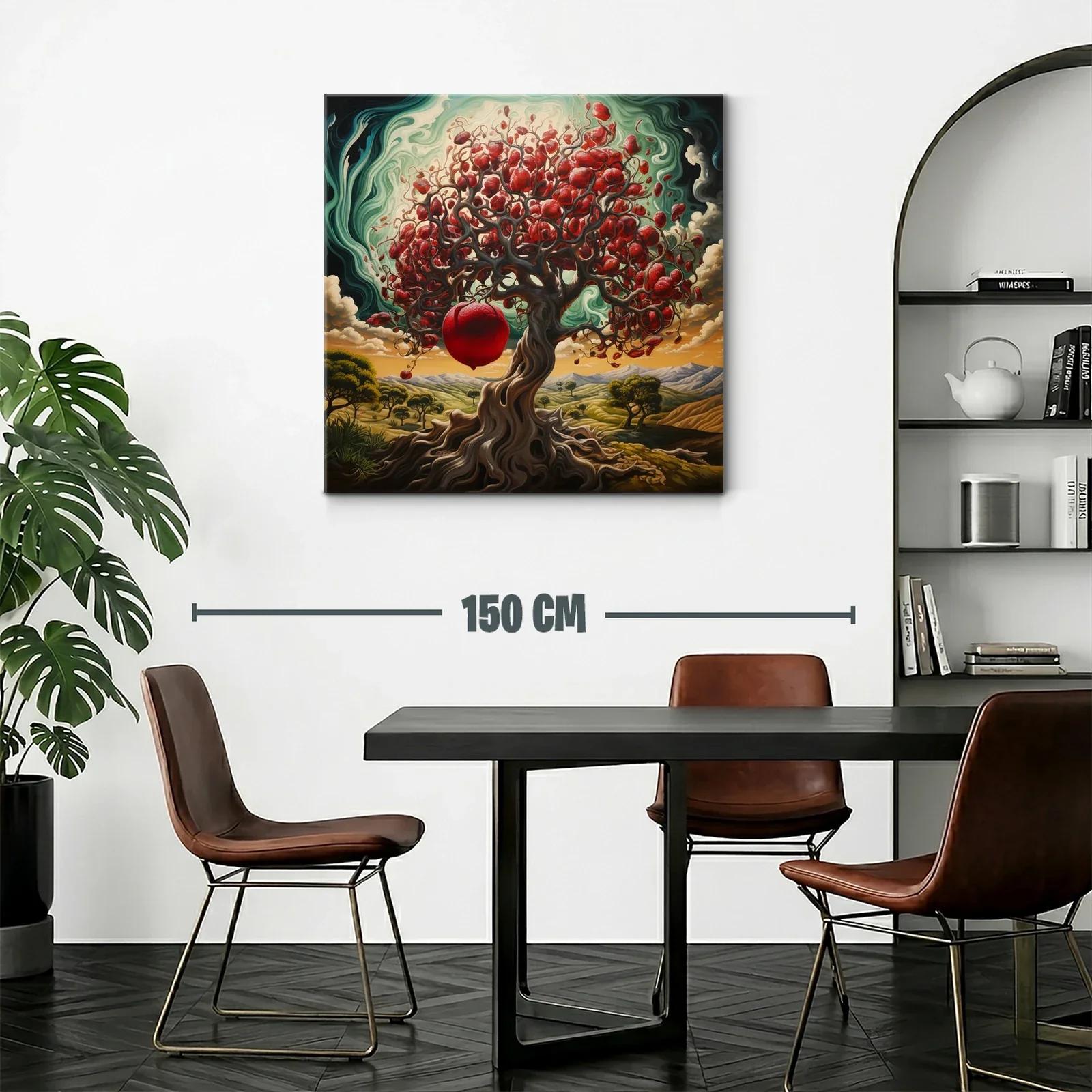 Árbol de granadas con paisaje onírico y cielos turbulentos — miniatura 2
