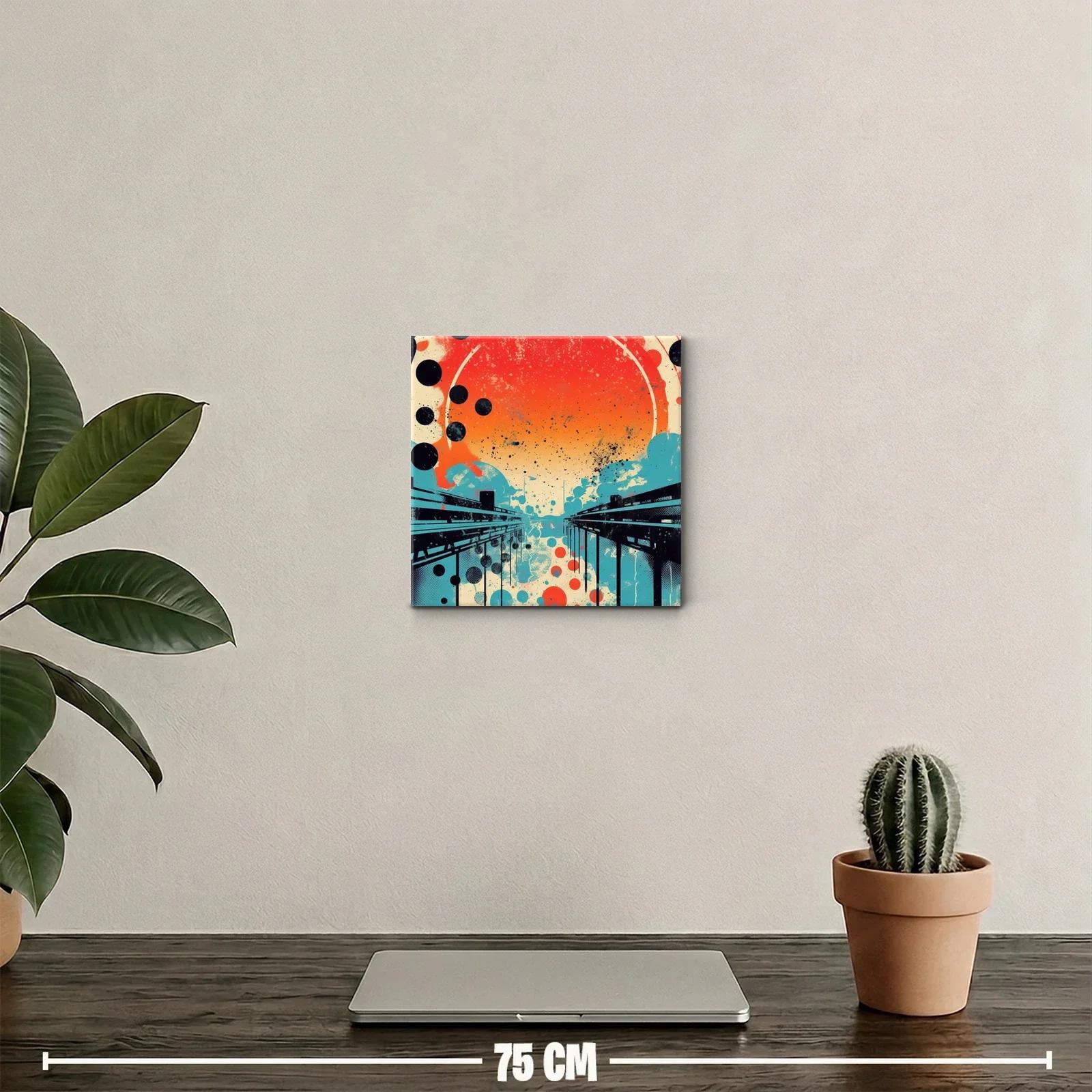 Composición abstracta con círculos y líneas dinámicas — miniatura 2
