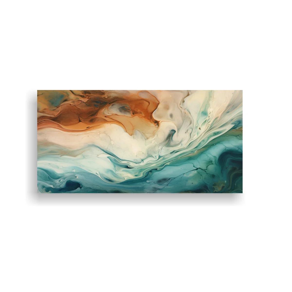 Cuadro abstracción fluida con vetas onduladas — imagen principal