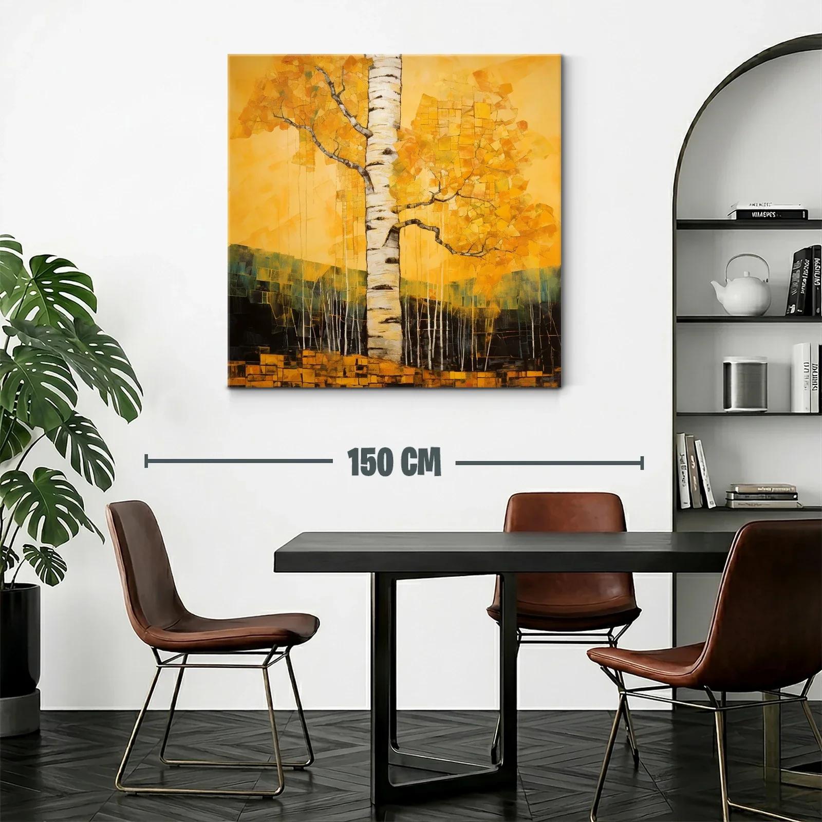 Árbol de otoño con tonos cálidos y texturas expresivas — miniatura 2