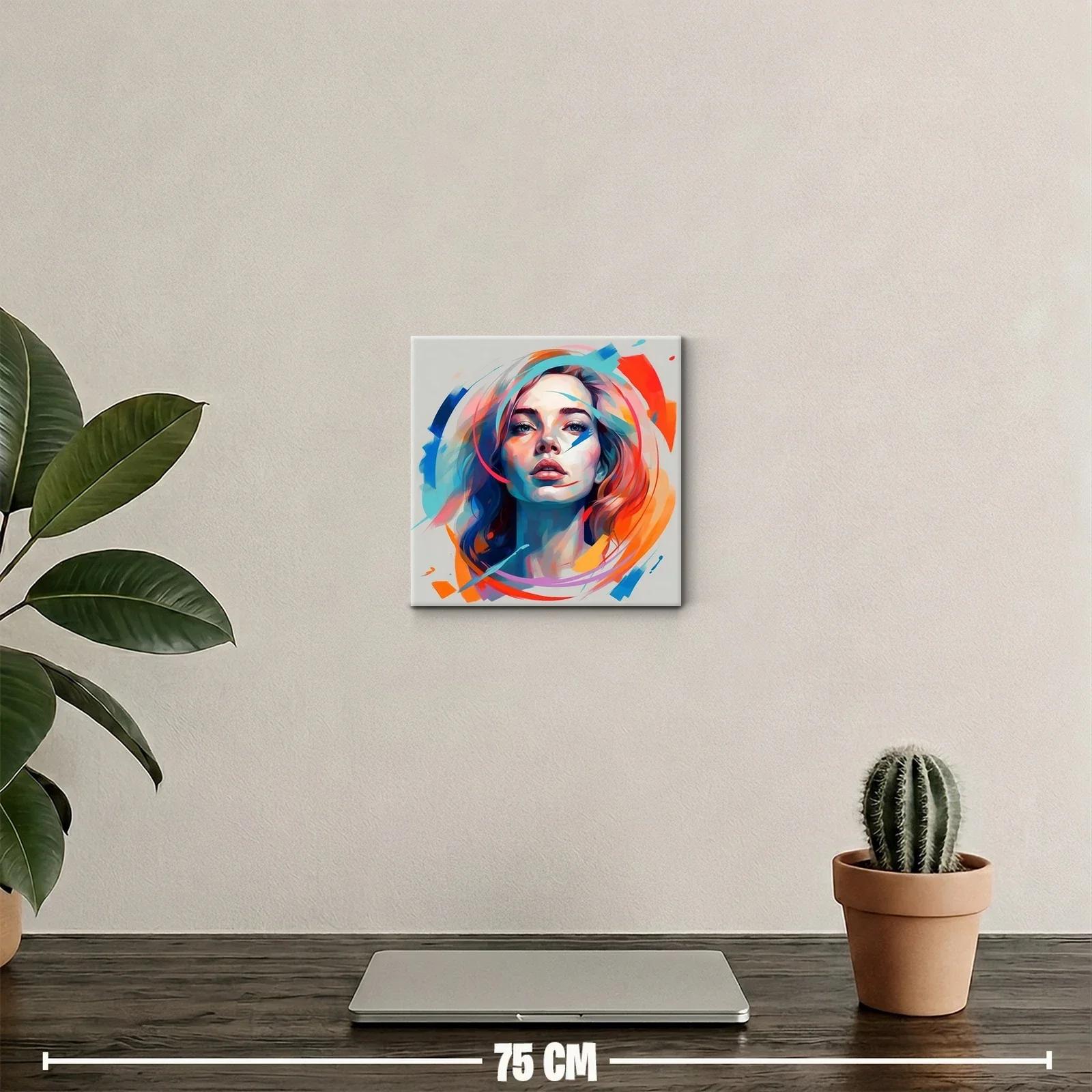Retrato vibrante femenino con tonos intensos y dinámicos — miniatura 2