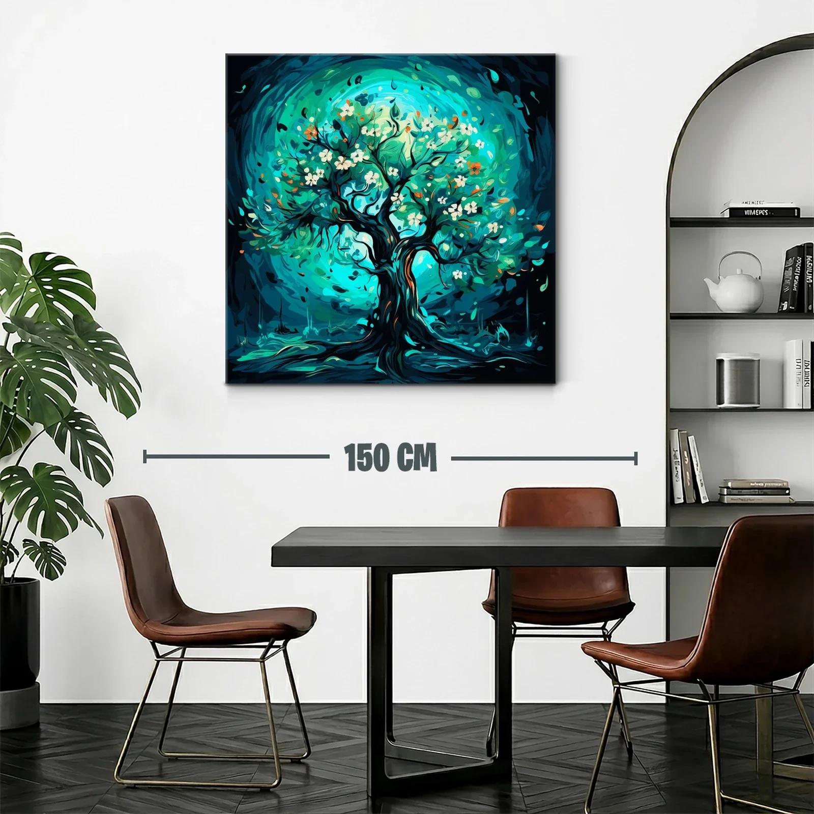 Árbol floreciente en tonos vibrantes y armoniosos — miniatura 2