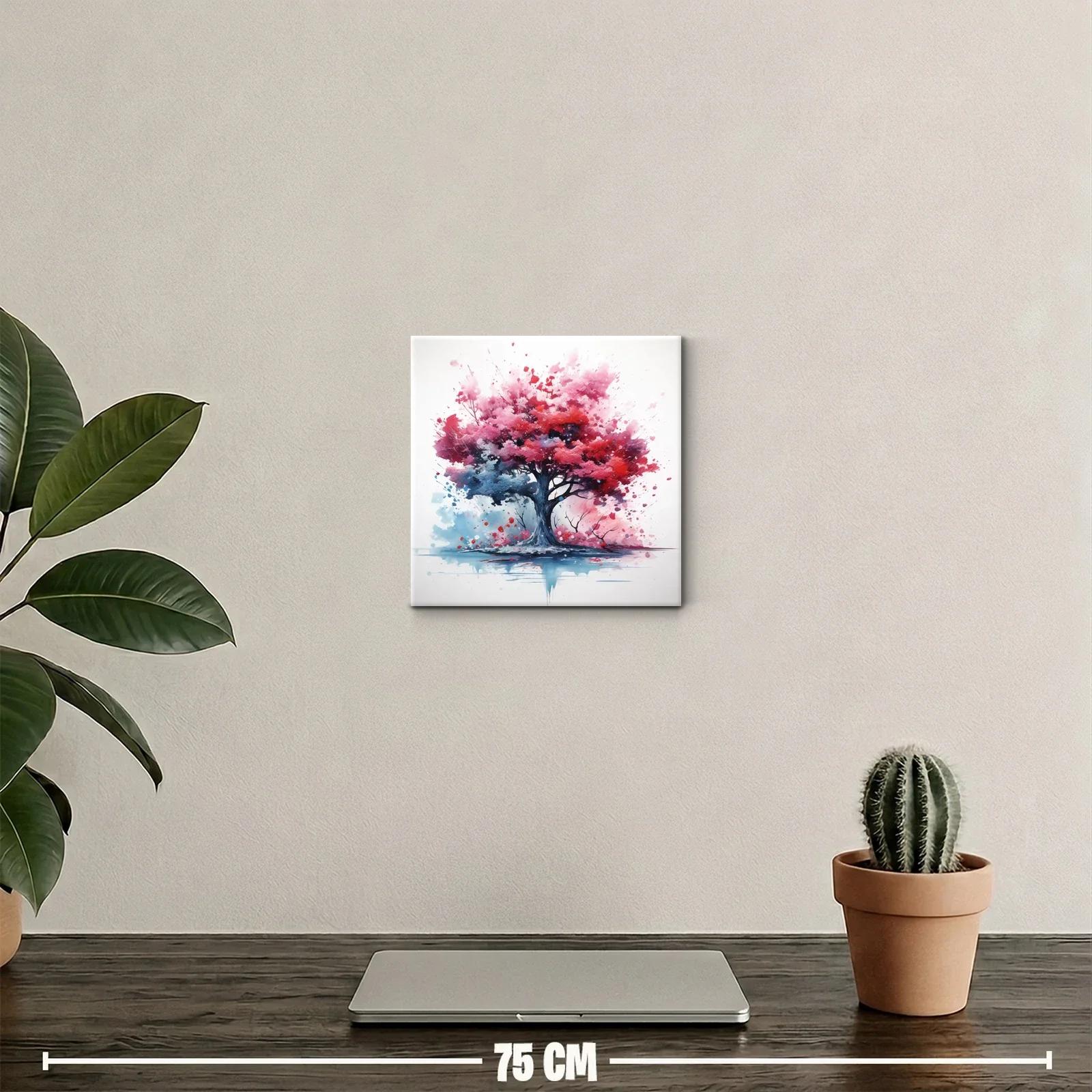 Árbol vibrante con colores intensos y efecto acuarela — miniatura 2