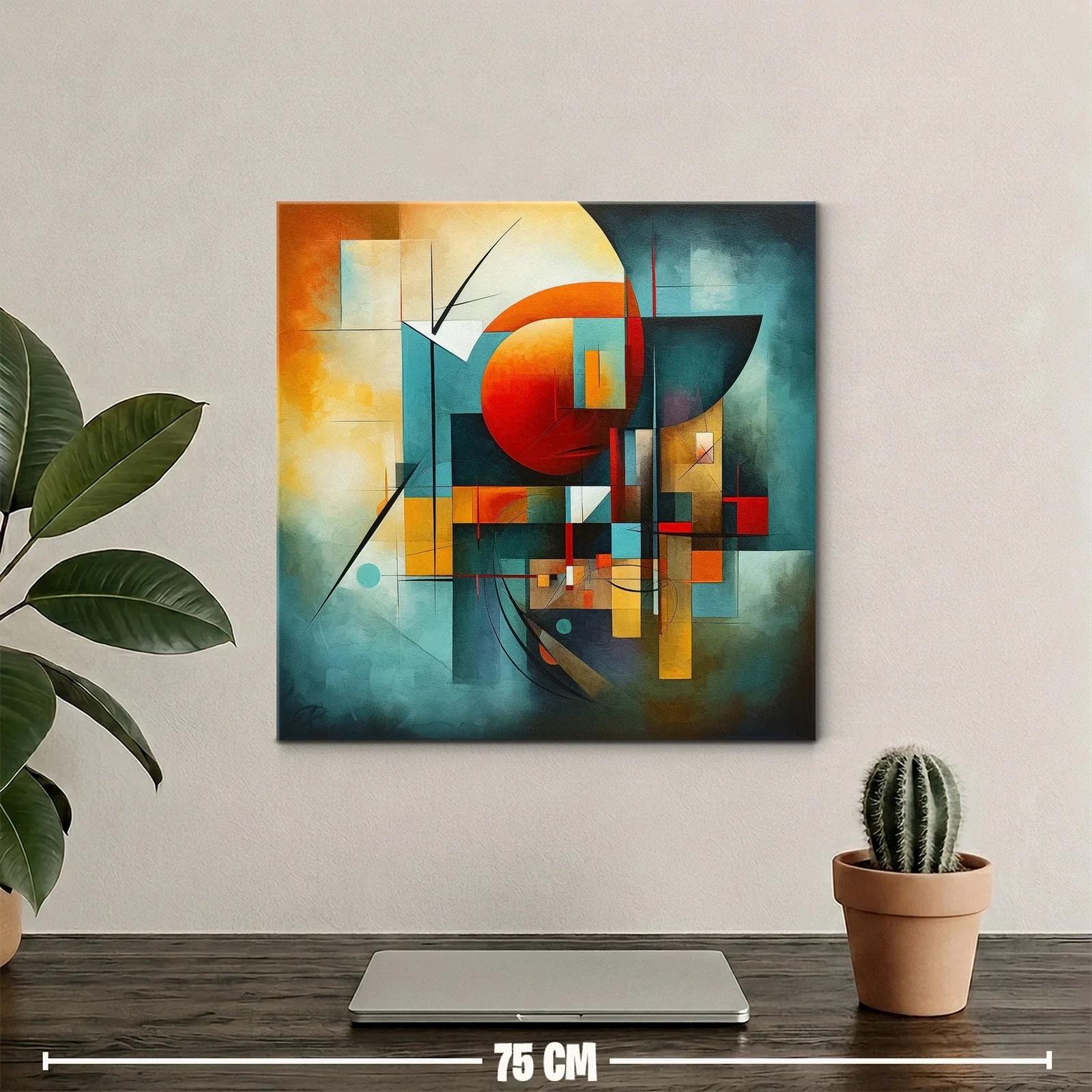 Composición geométrica con formas y tonos vibrantes — miniatura 2