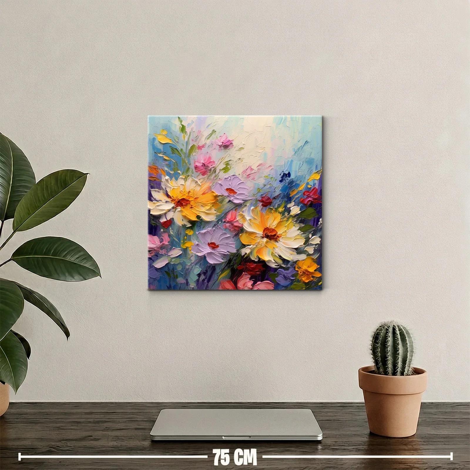 Cuadro con vibrante ramo de flores en tonos alegres — miniatura 2