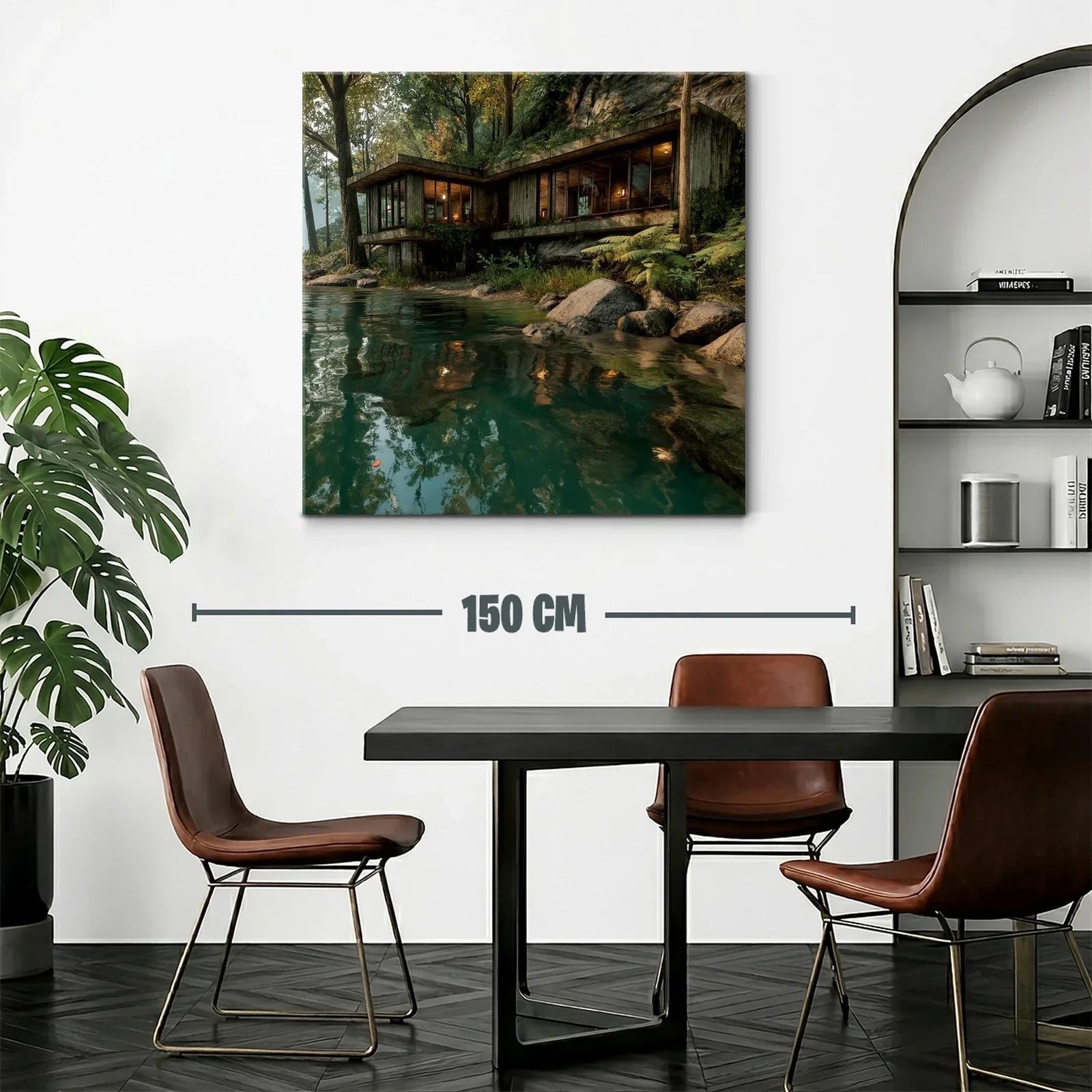 Refugio junto al lago entre la naturaleza exuberante — miniatura 2