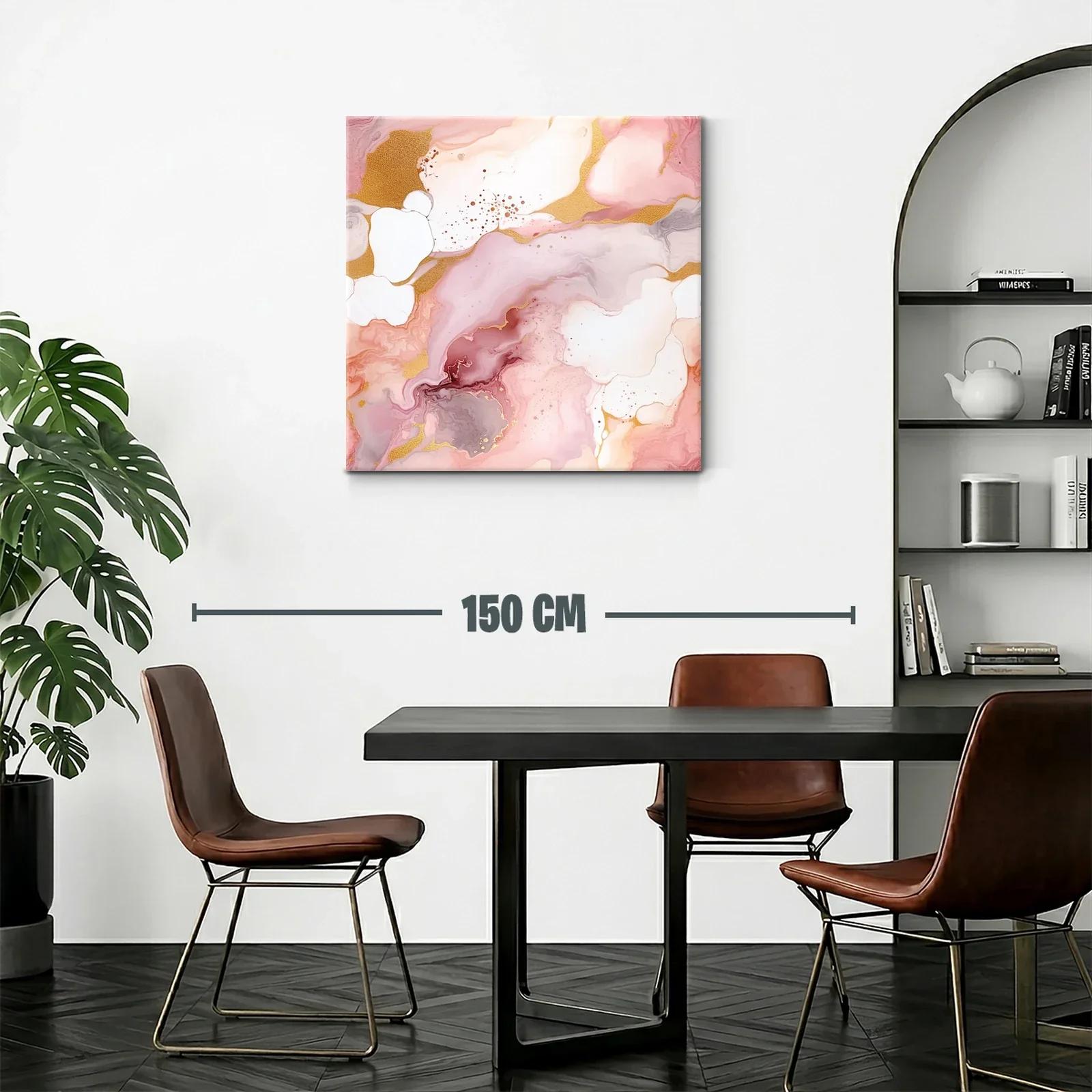 Composición abstracta en tonos rosa y dorado elegante y suave — miniatura 2