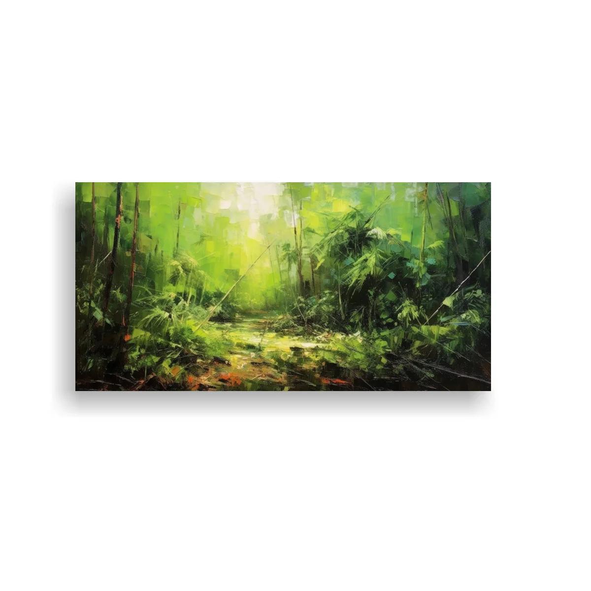 Cuadro sendero en la selva con claro luminoso — imagen principal