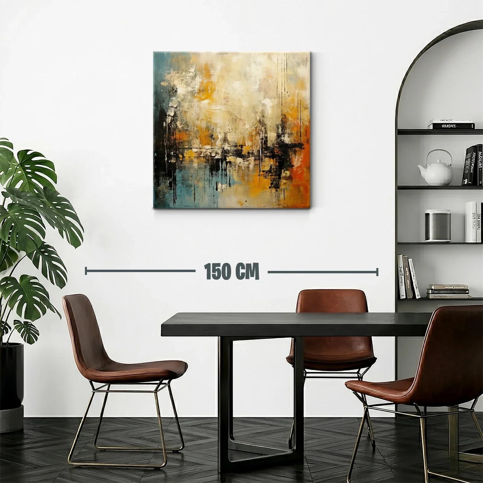 Composición Abstracta en Tonos Cálidos y Fríos — miniatura 2