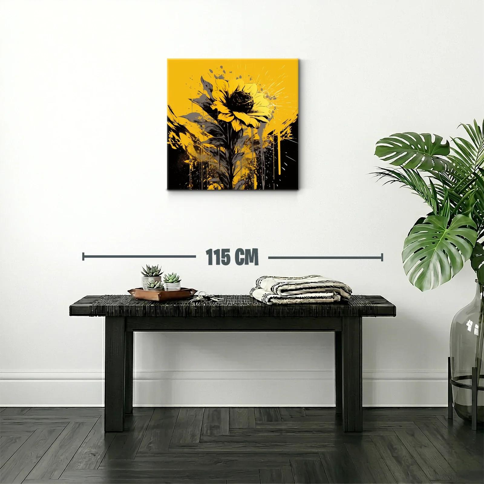 Girasol impactante con vibrante contraste en amarillo y negro — miniatura 2