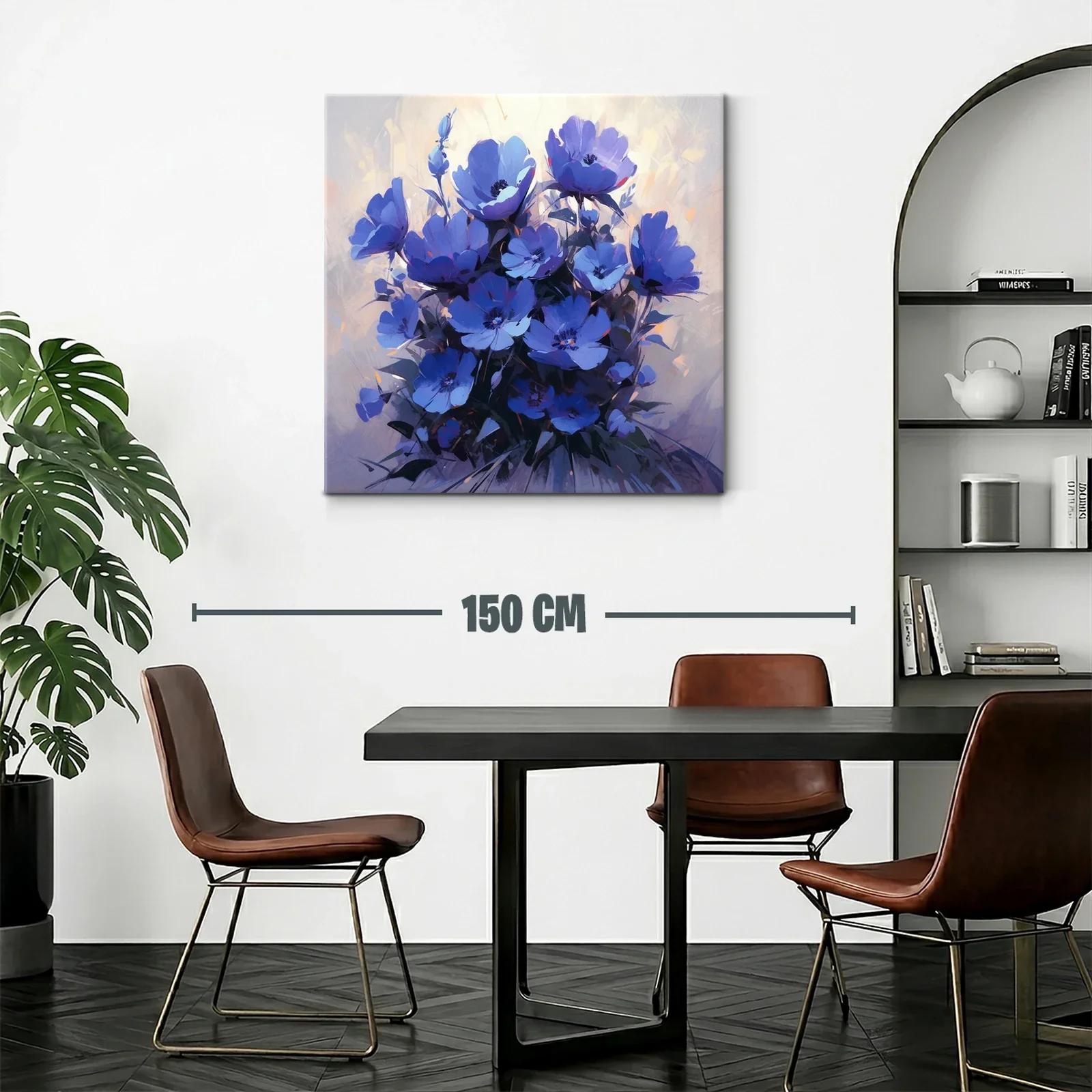Ramo de flores azules con fondo suave y delicado — miniatura 2