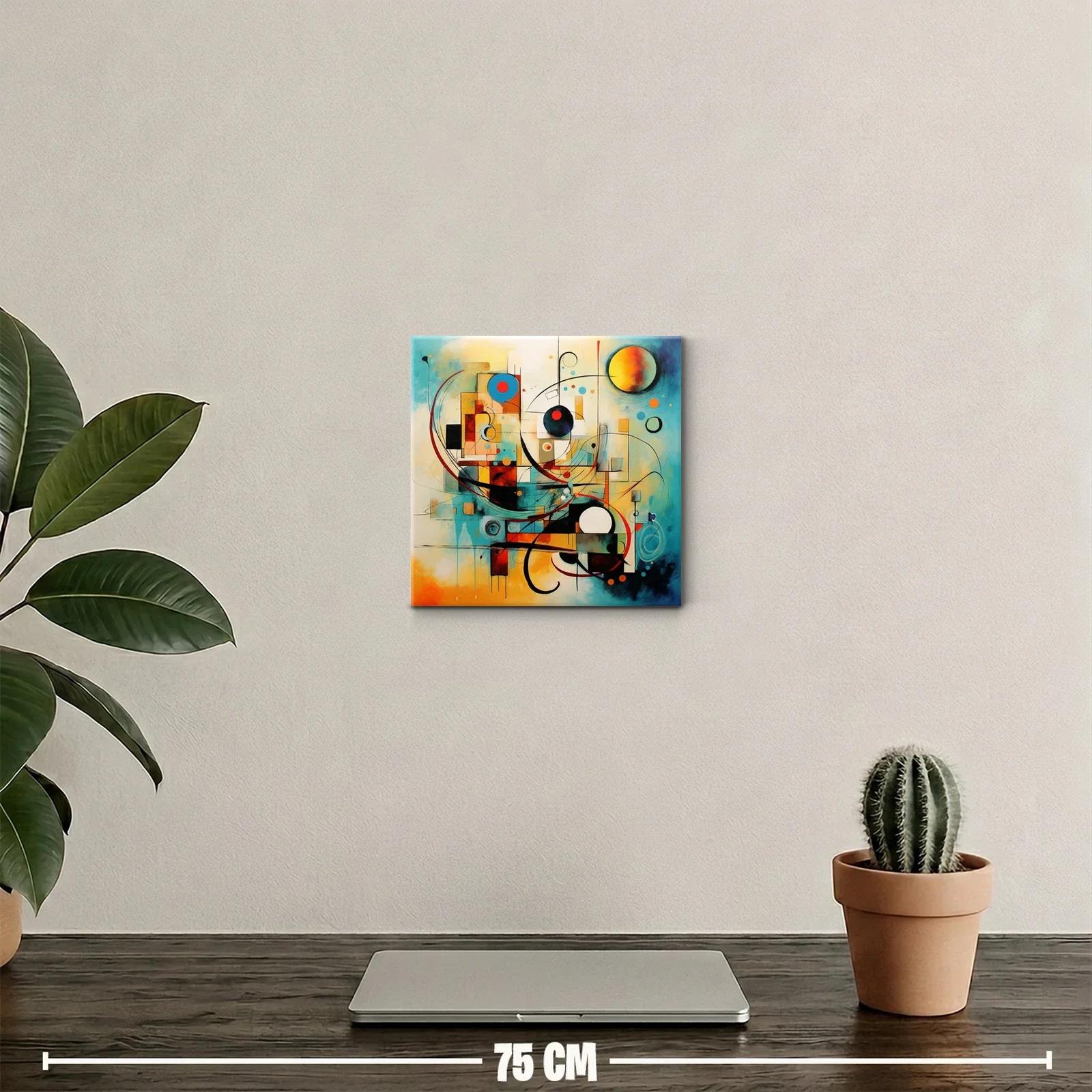 Composición abstracta con formas y colores vibrantes — miniatura 2