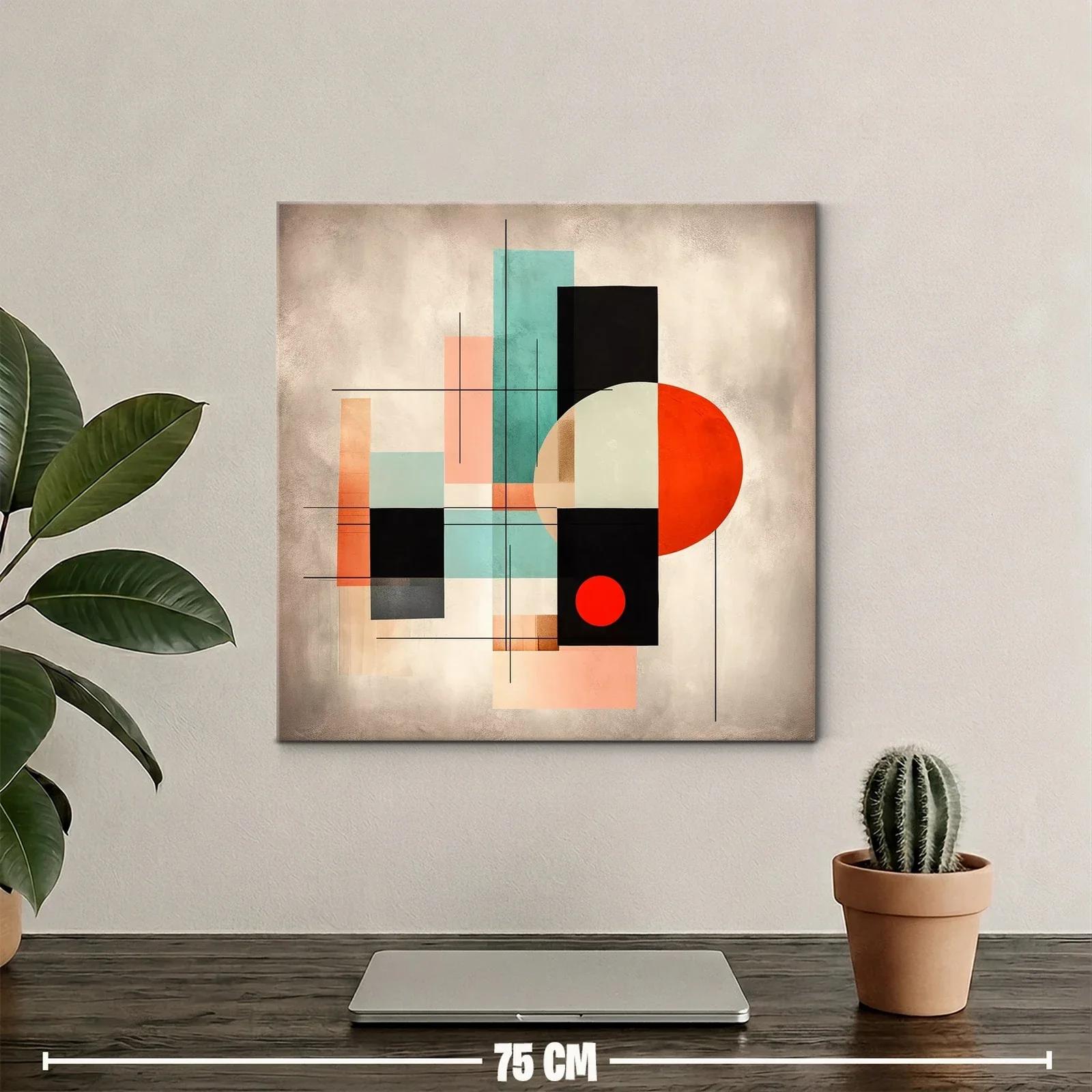 Composición geométrica con tonos cálidos y contrastes vibrantes — miniatura 2