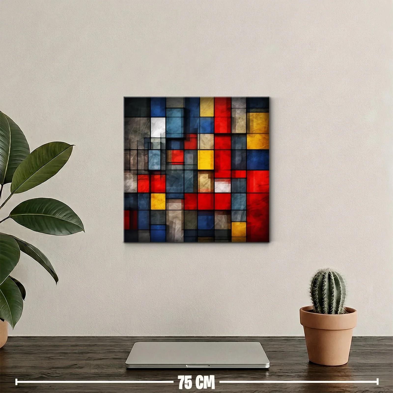 Composición geométrica en tonos vivos y sobrios — miniatura 2