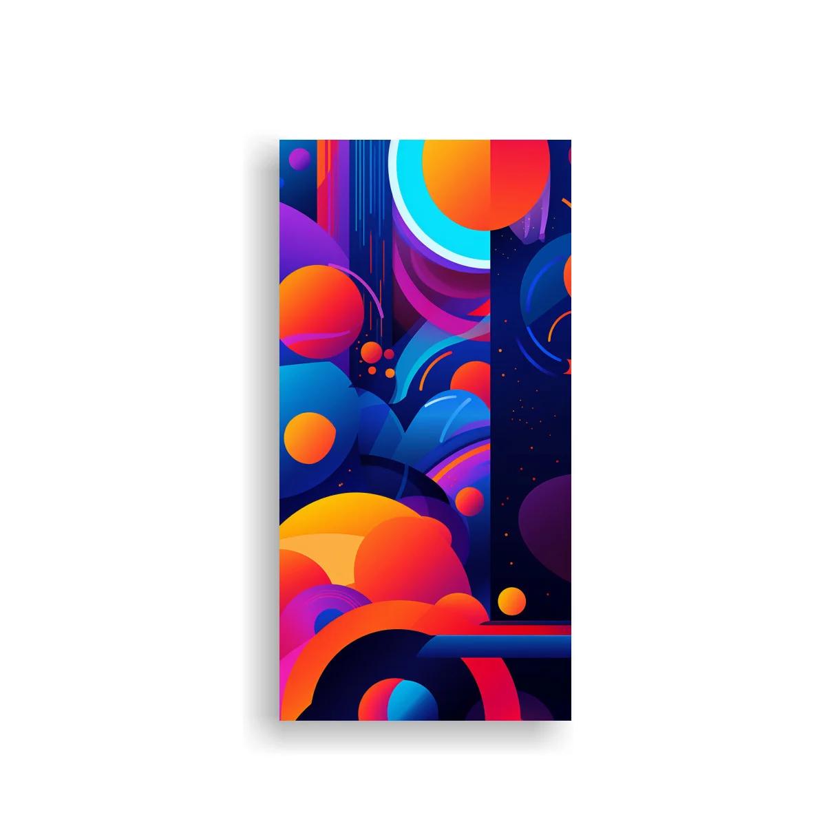 Cuadro planetas con órbitas y colores vibrantes — imagen principal