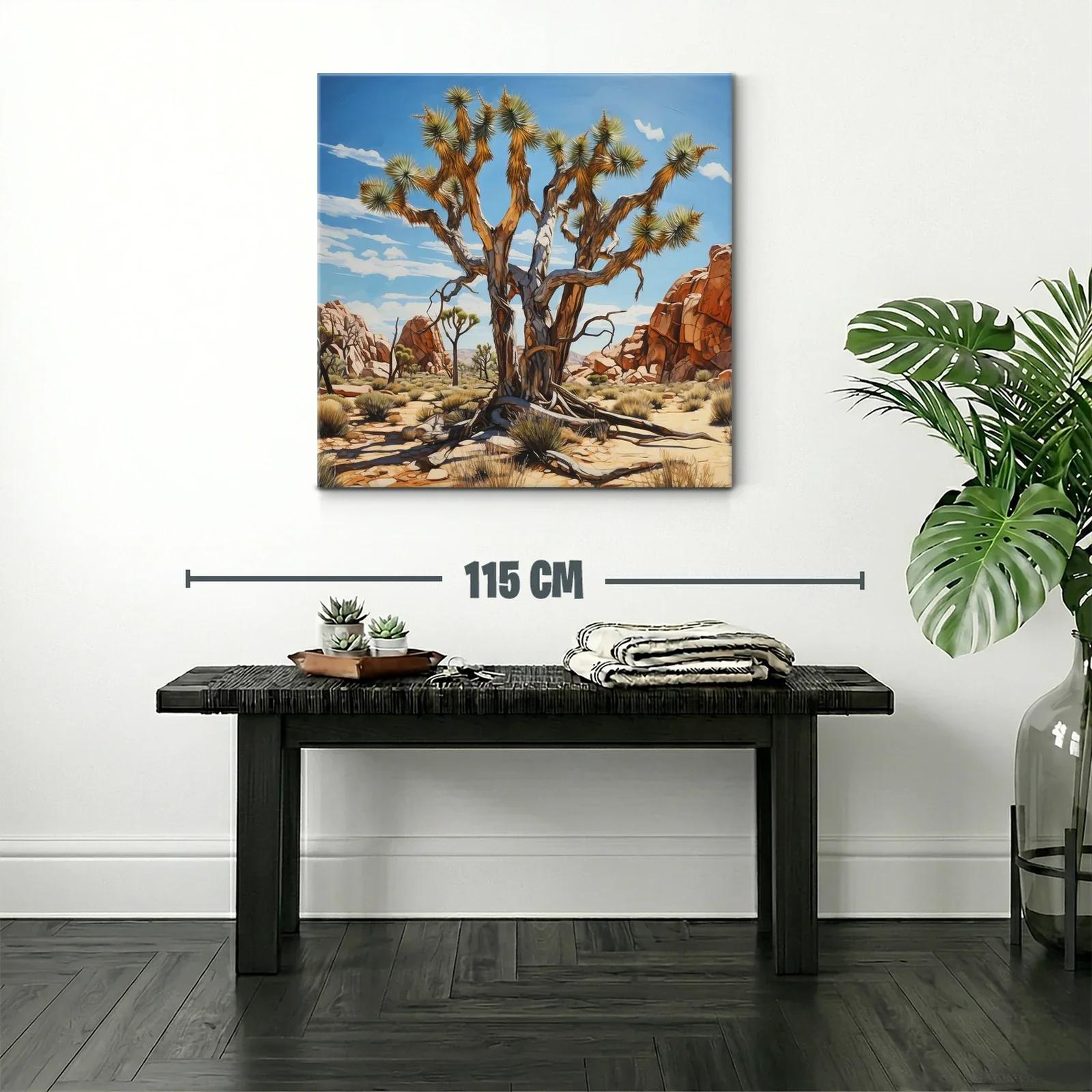 Árbol desértico en paisaje rocoso bajo cielo azul — miniatura 2