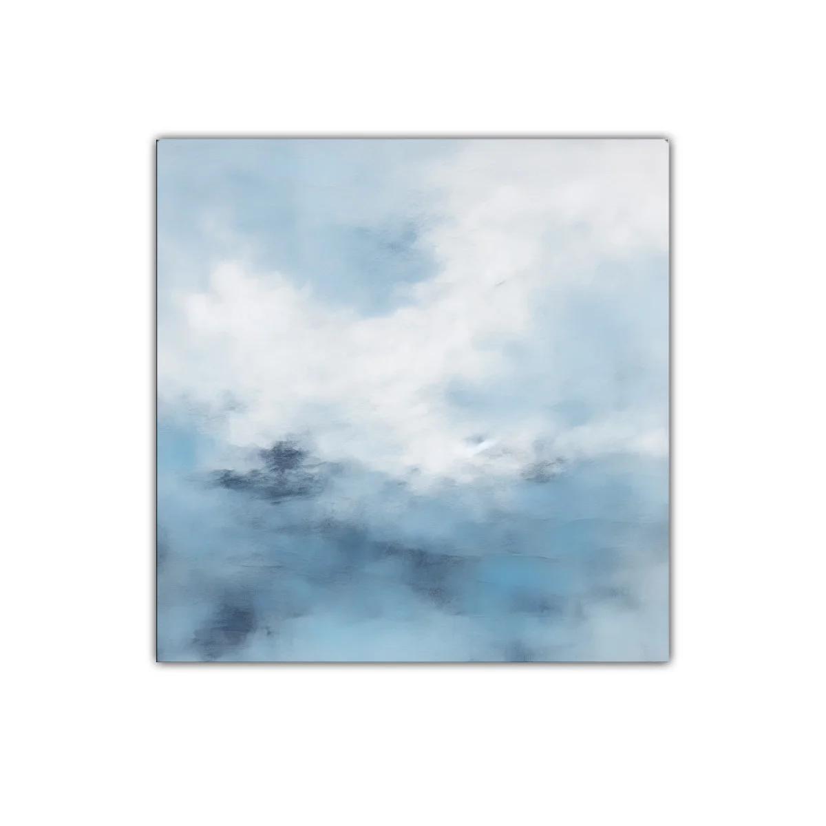 Cuadro abstracto con tonos azules y blancos suaves — imagen principal