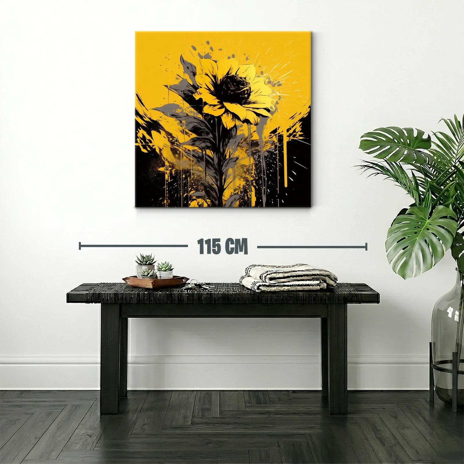 Girasol impactante con vibrante contraste en amarillo y negro — miniatura 2