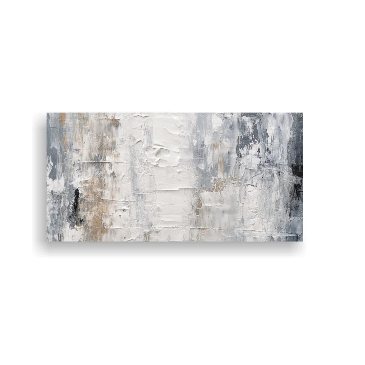 Cuadro textura abstracta en gris y blanco con bordes oscuros — imagen principal