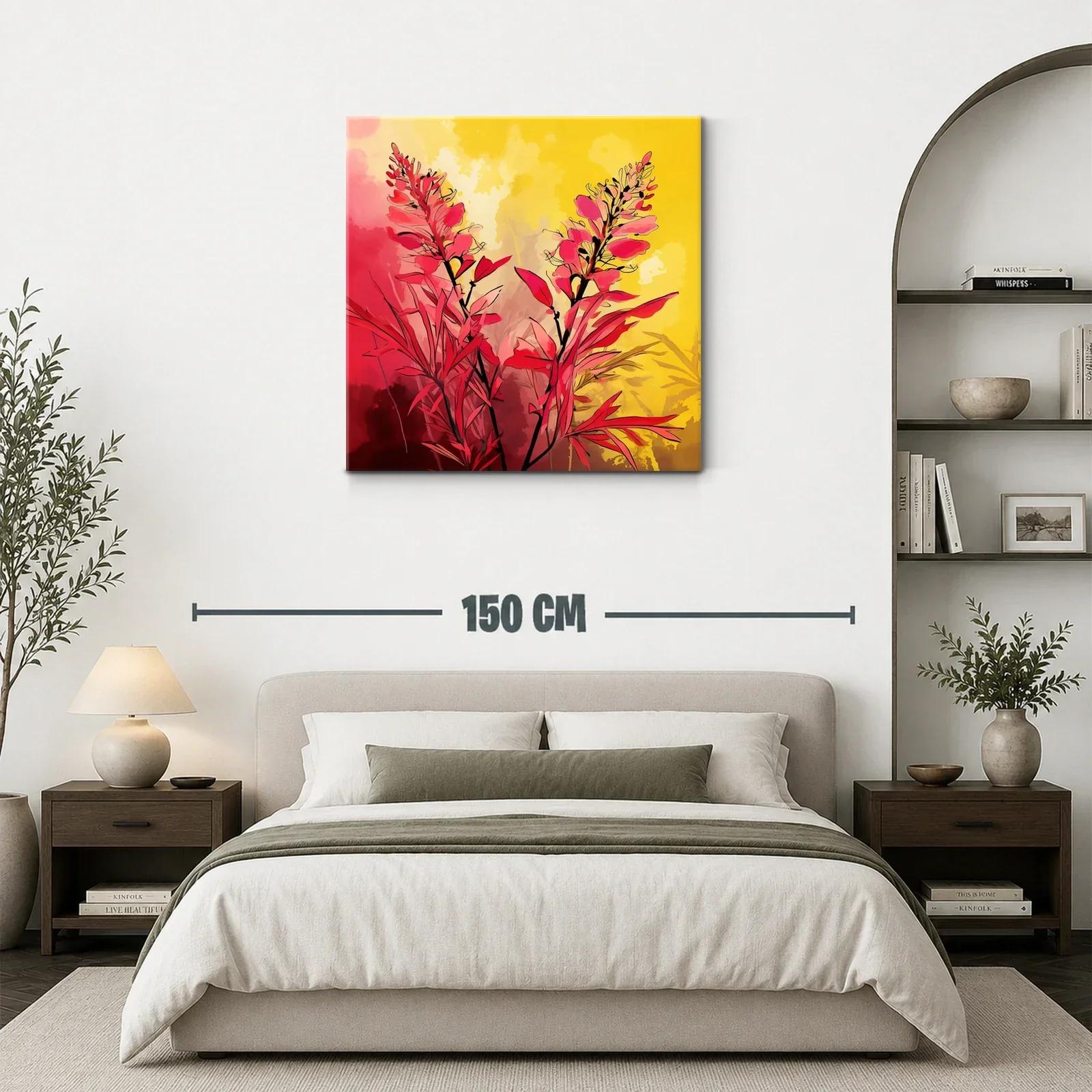 Florales vibrantes en tonos rojos y amarillos cálidos — miniatura 3